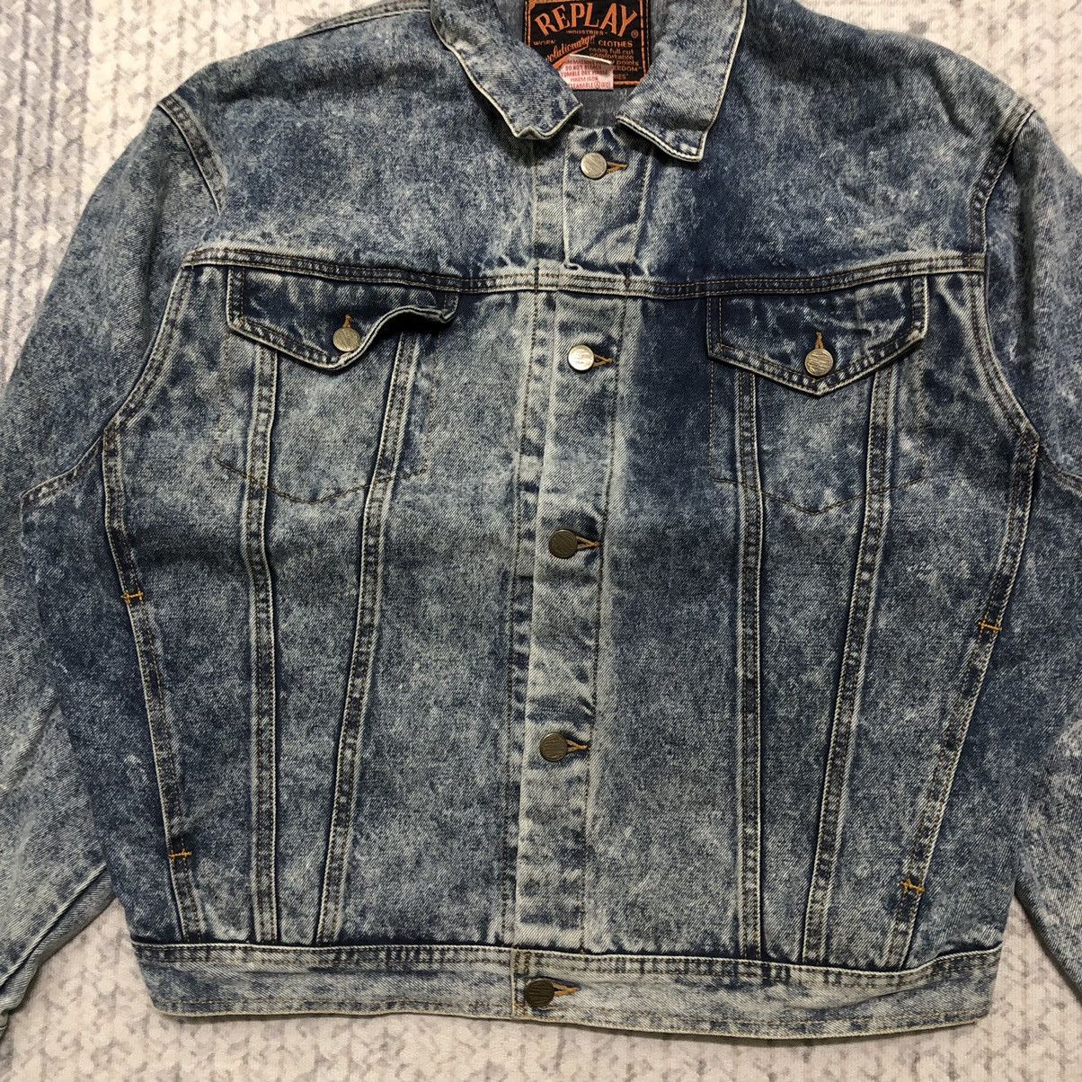 Replay × Vintage Rare Faded Vintage Replay Stone Washed Denim Jacket Size US XL / EU 56 / 4 - 3 Thumbnail