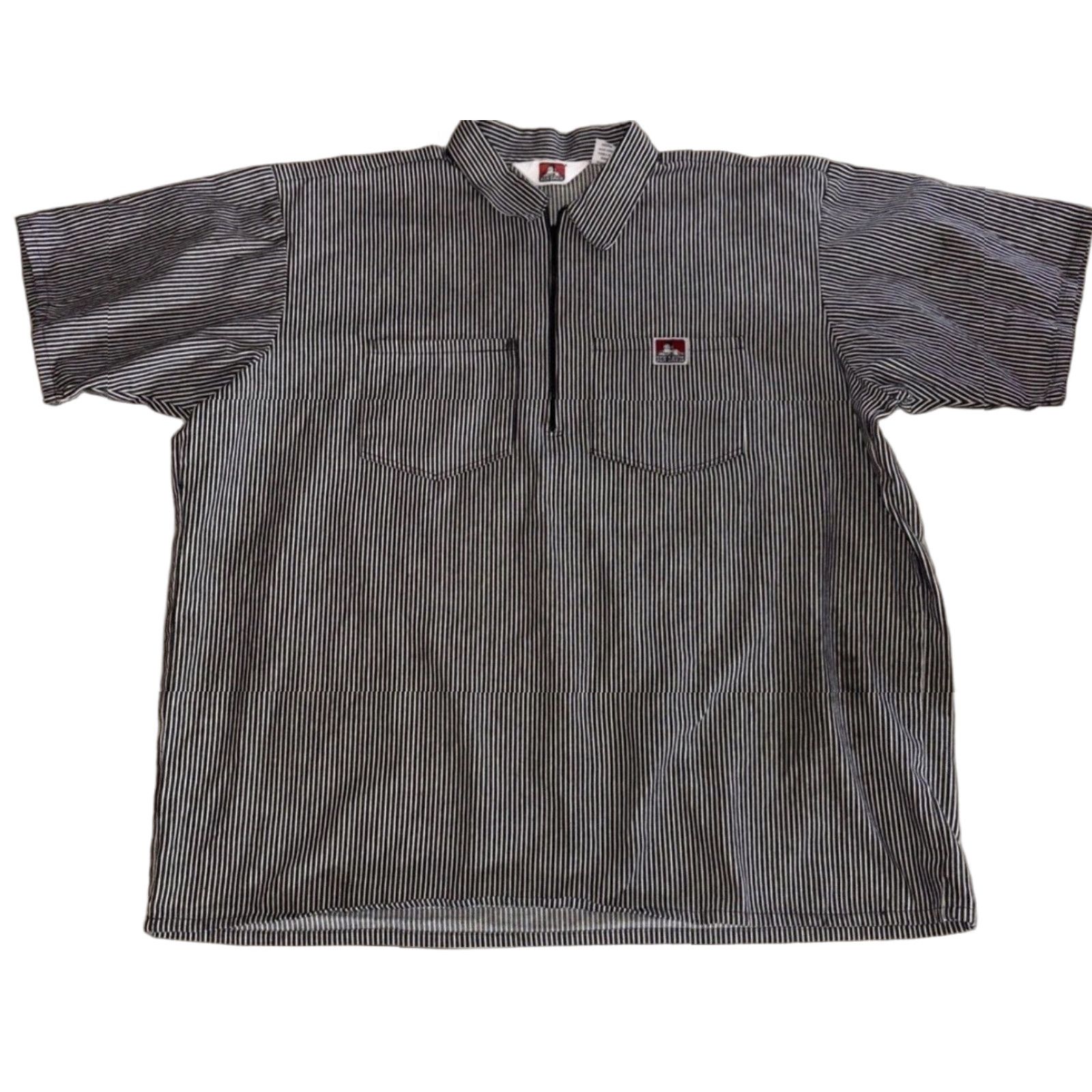 Ben Davis Ben Davis Shirt Men’s 3XL Short Sleeve Black Striped 1/2 Zipper Size US XXL / EU 58 / 5 - 1 Thumbnail