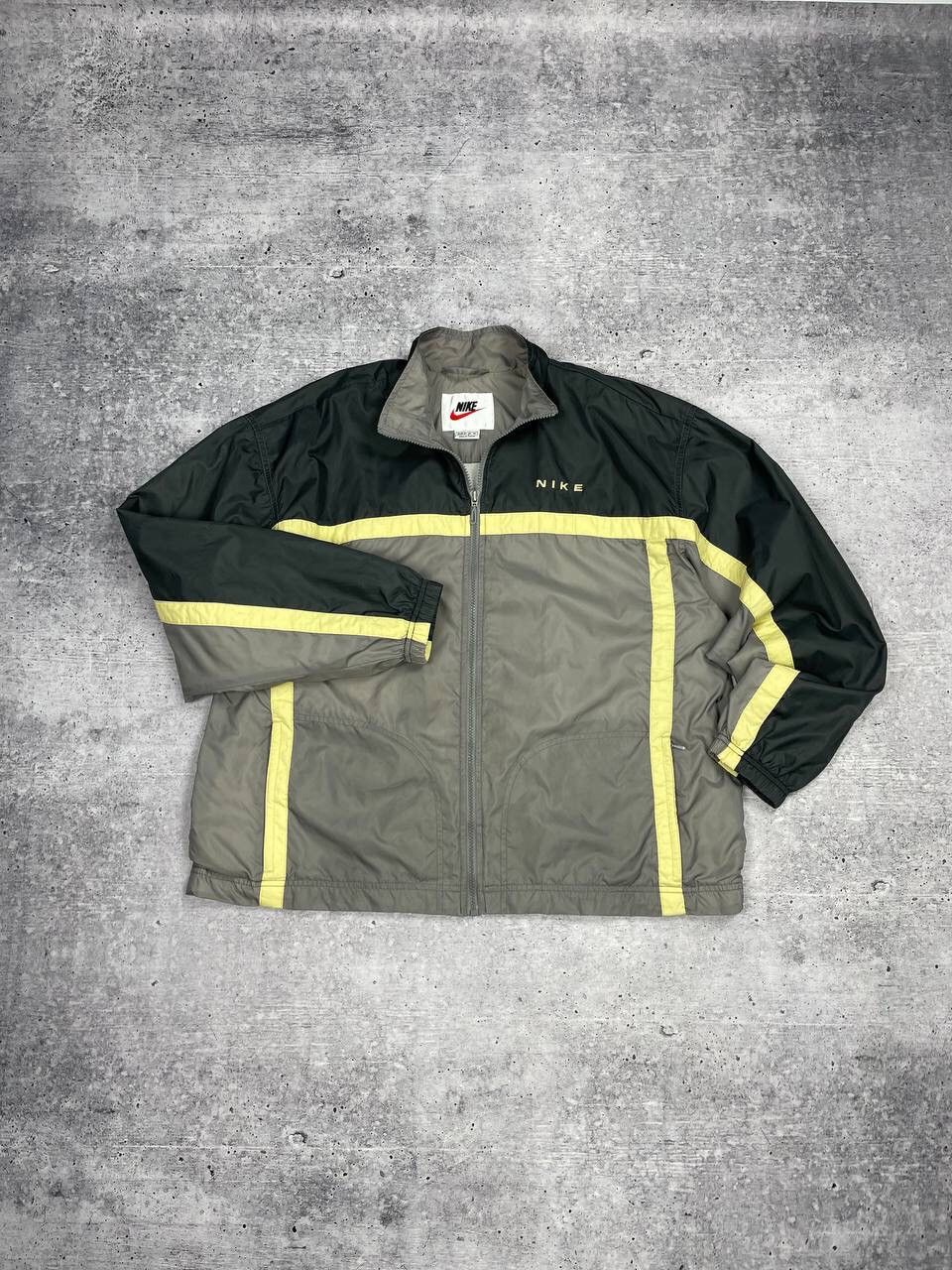 Nike × Vintage Vintage Nike 90’s Y2K Style Drill Nylon Big Back Logo Bomber Size US S / EU 44-46 / 1 - 1 Thumbnail