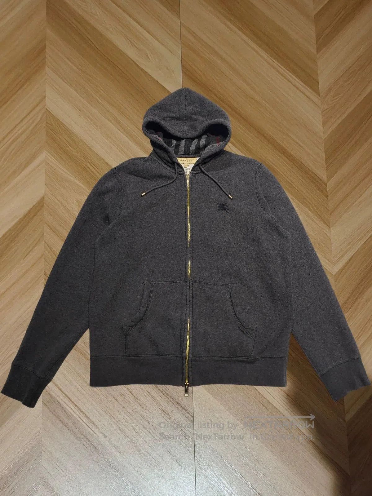Burberry burberry dark gray embroidered hoodie jacket. Size US XL / EU 56 / 4 - 1 Thumbnail
