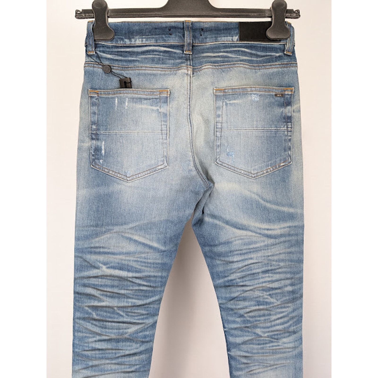 Amiri o1rshd1 Bleached MA Paisley MX1 Jeans Honeycomb Indigo Size US 40 / EU 56 - 14 Thumbnail