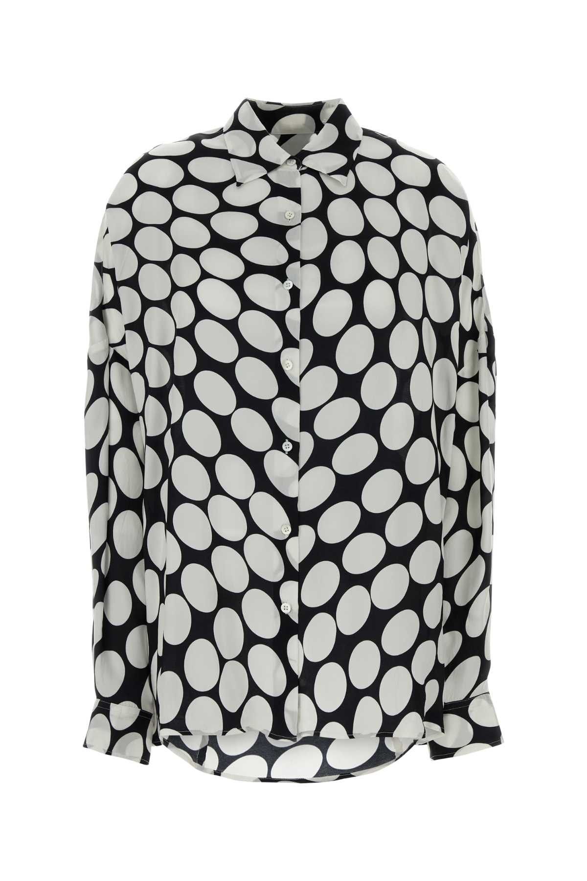Dries Van Noten Printed Satin Oversize Casia Shirt Size S / US 4 / IT 40 - 1 Thumbnail