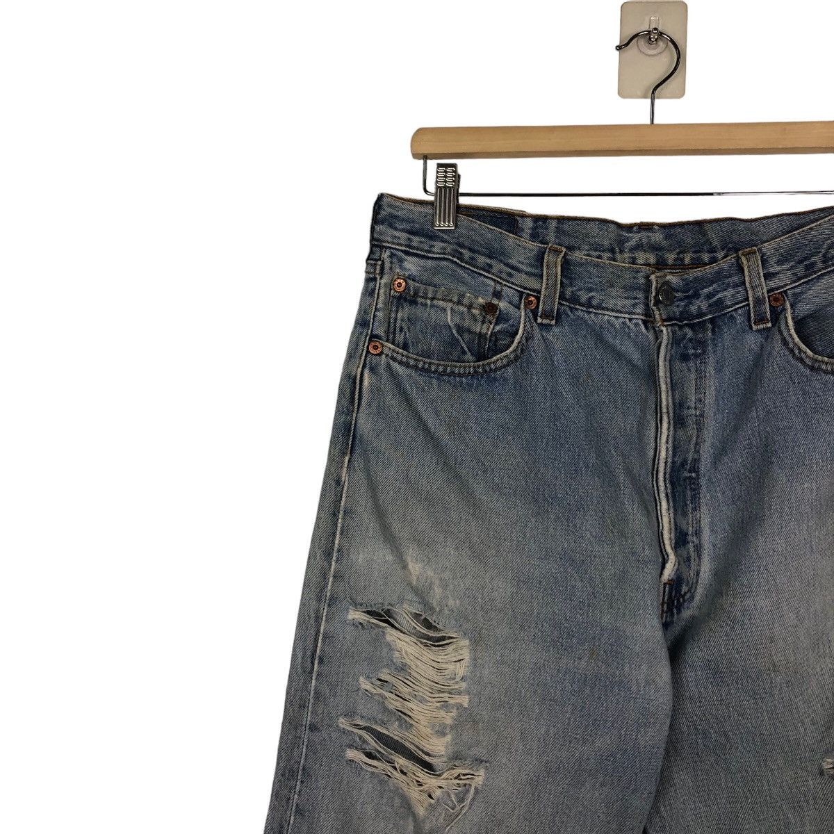 Levi's 🔥VINTAGE DENIM JEANS DISTRESSED LEVI’S 501 MADE IN USA Size US 32 / EU 48 - 7 Thumbnail