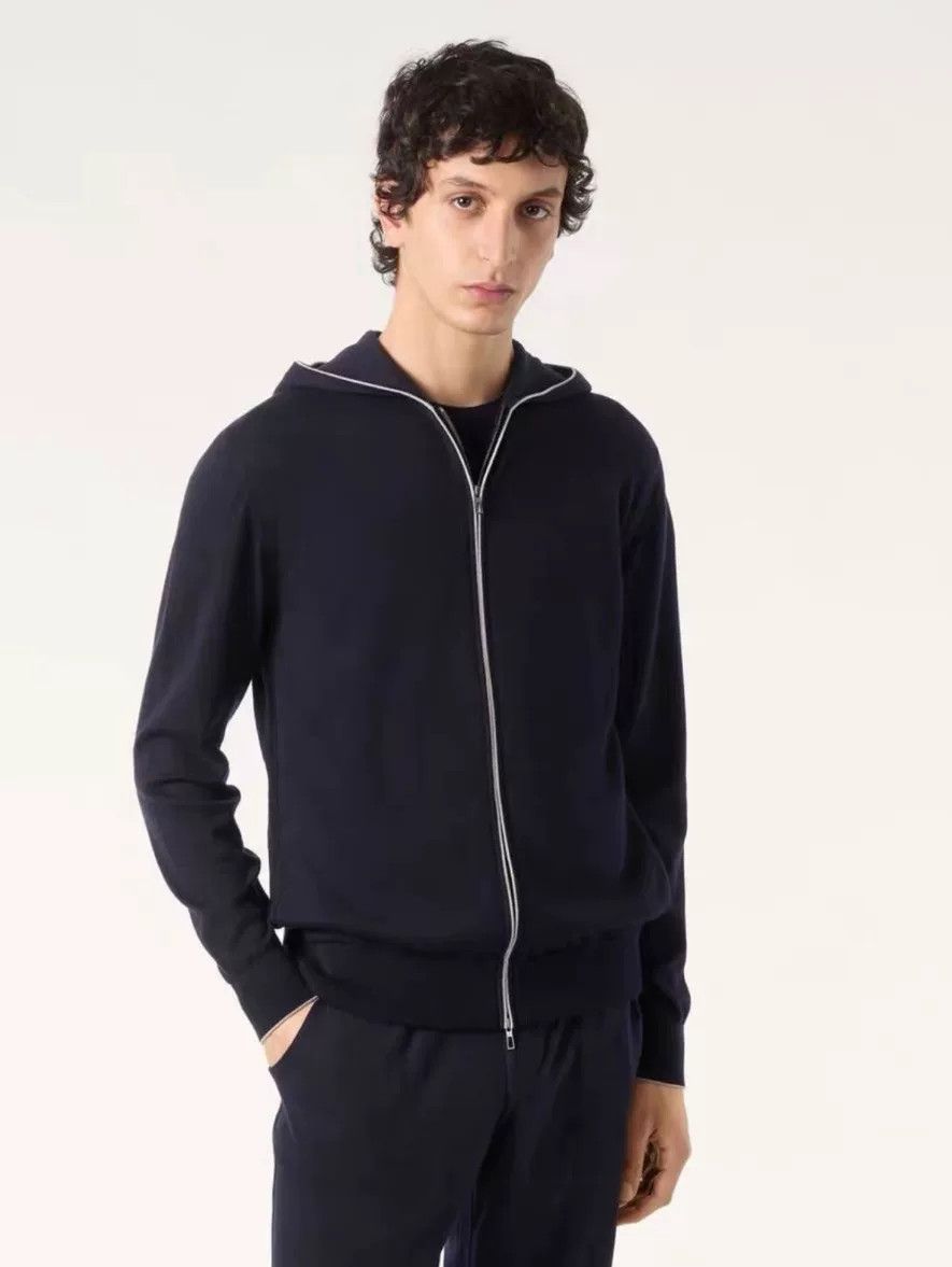 Loro Piana Loro Piana Men's Hooded Zip Jacket Size US XL / EU 56 / 4 - 1 Thumbnail