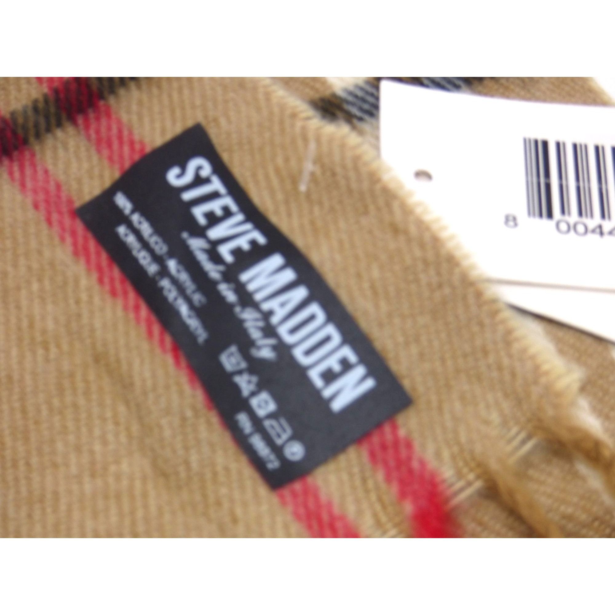 Steve Madden Steve Madden Mid Weight Plaid Muffler Scarf, 11”x 70”, Camel Size ONE SIZE - 6 Thumbnail