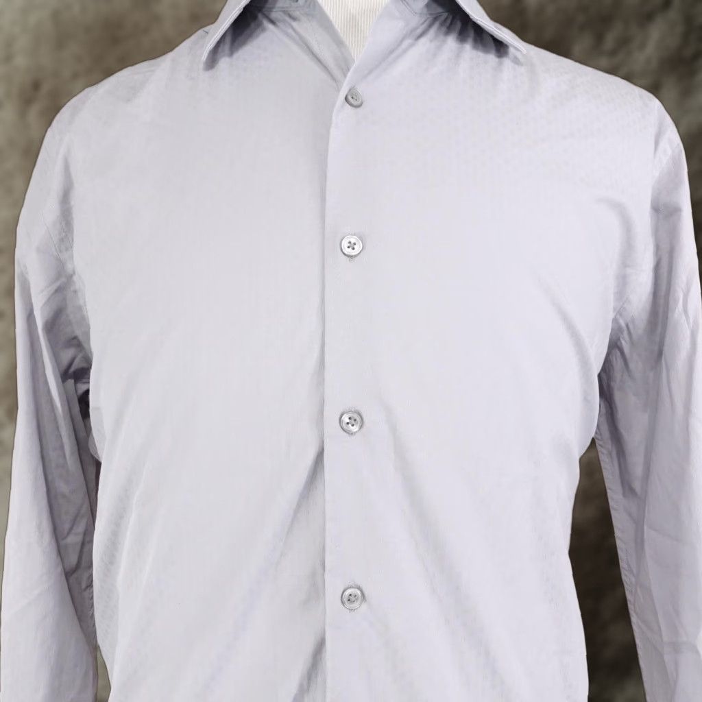 Apt. 9 VINTAGE? No. Then: Apt. 9 Dress Shirt Mens L Gray Regular Fit Long Sleeve 16.5 34/35 Cotton Spandex Stretch Button Front Collar Barrel Cuff Size 42R - 1 Thumbnail