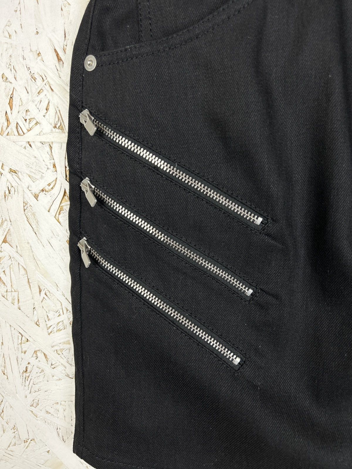 Saint Laurent Paris NWT Saint Laurent YSL Denim Zipper AW15 Skirt Hedi Black 27 Size 27" / US 4 / IT 40 - 3 Thumbnail