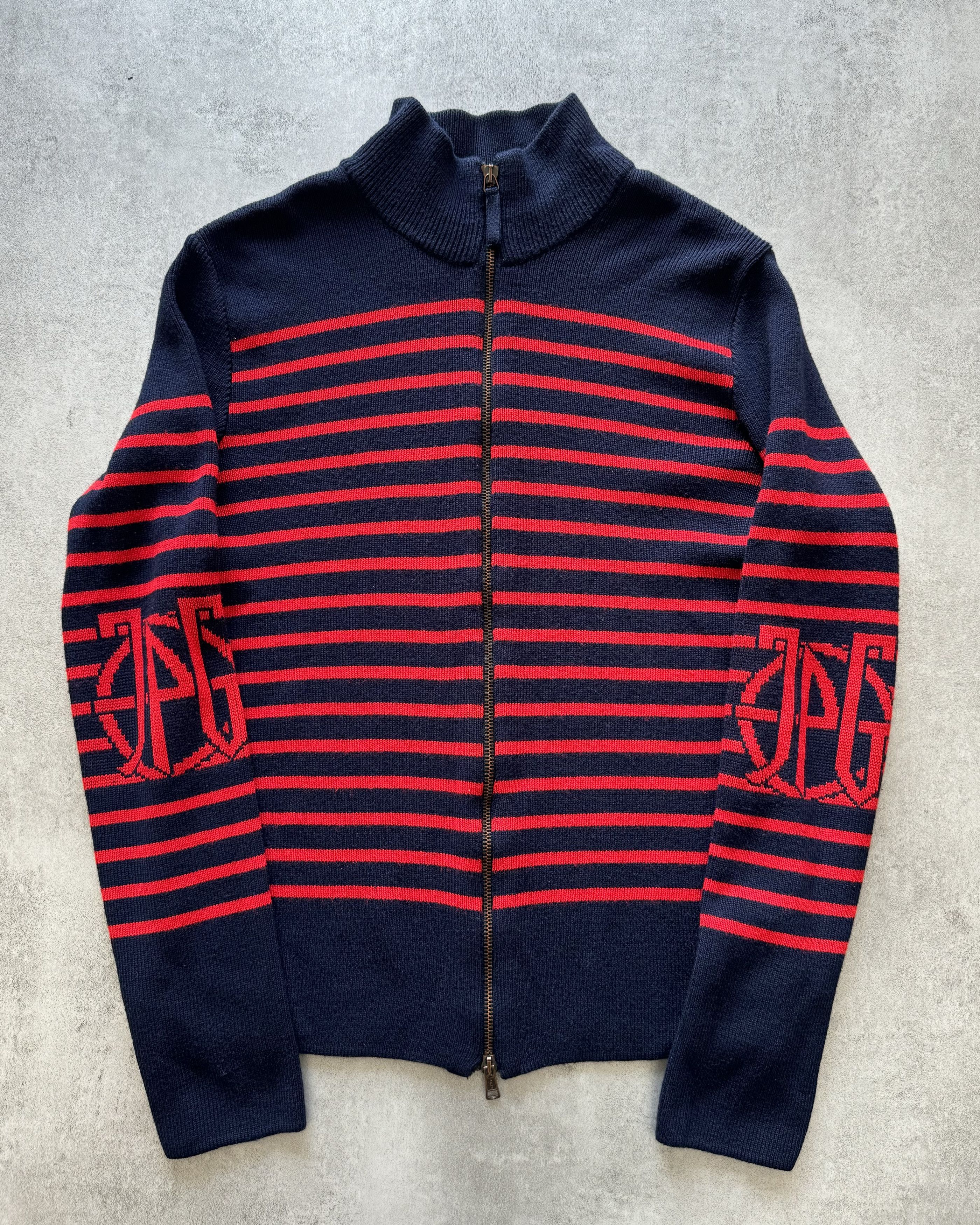 image of Archival Clothing x Jean Paul Gaultier French Wool Marine Zip-Up, Men's (Size Small)