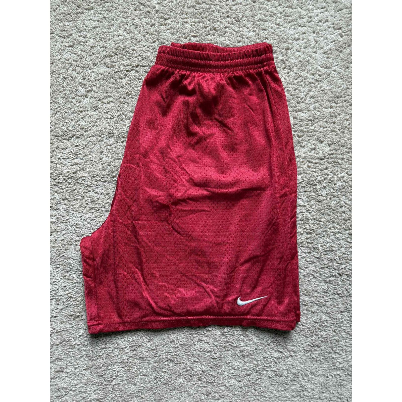 Nike Nike Swoosh Logo Basketball Jersey Shorts Red Men's Size L Size US 38 / EU 54 - 2 Thumbnail