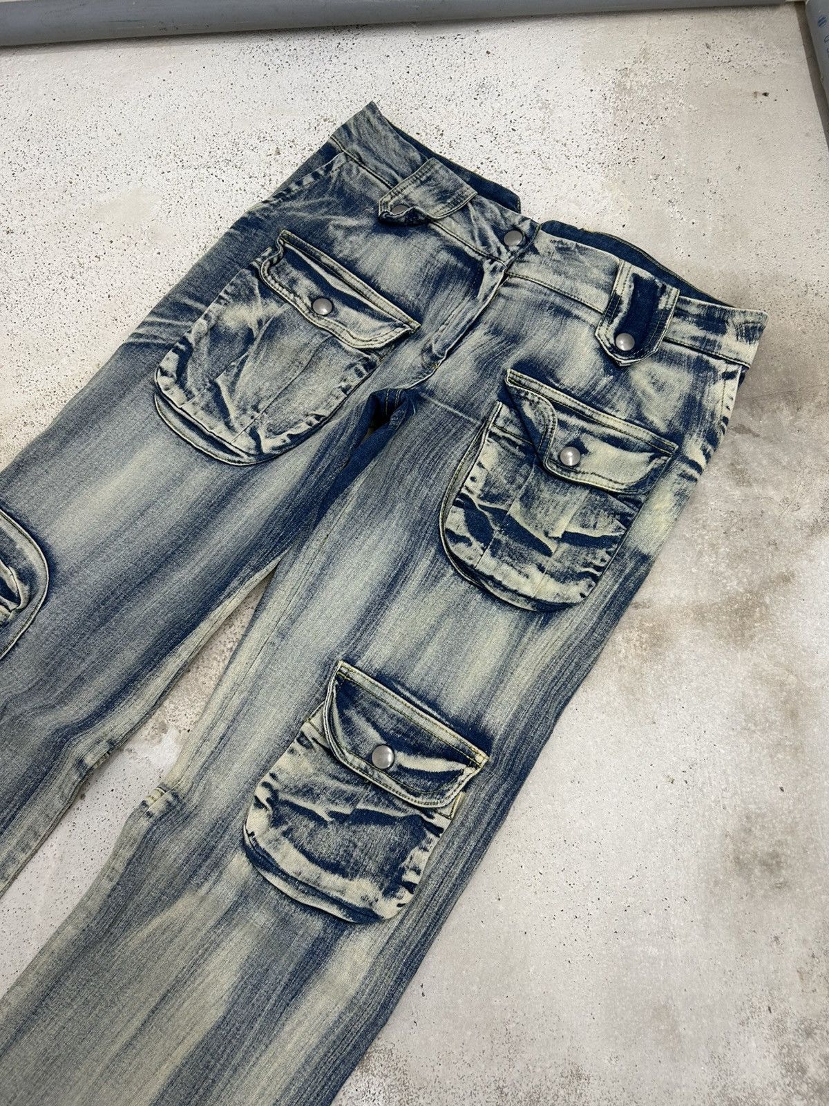 Hysteric Glamour Axara Mud Washed Jeans Multipocket Cargo Unisex Size 30" / US 8 / IT 44 - 7 Thumbnail