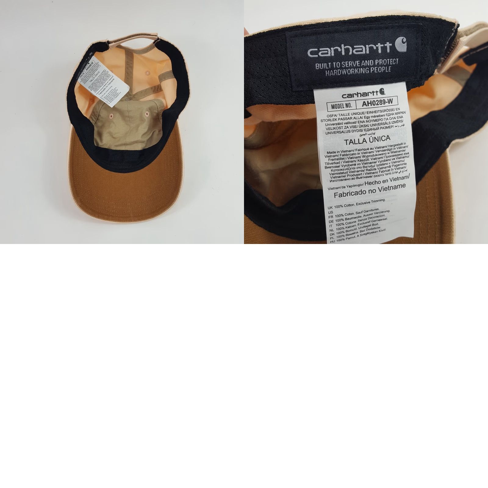 Carhartt VINTAGE Carhartt Baseball Cap Mens One Size Pink Canvas CH Logo Adjustable 90s 00s USA Grunge Workwear Hat Size ONE SIZE - 8 Thumbnail