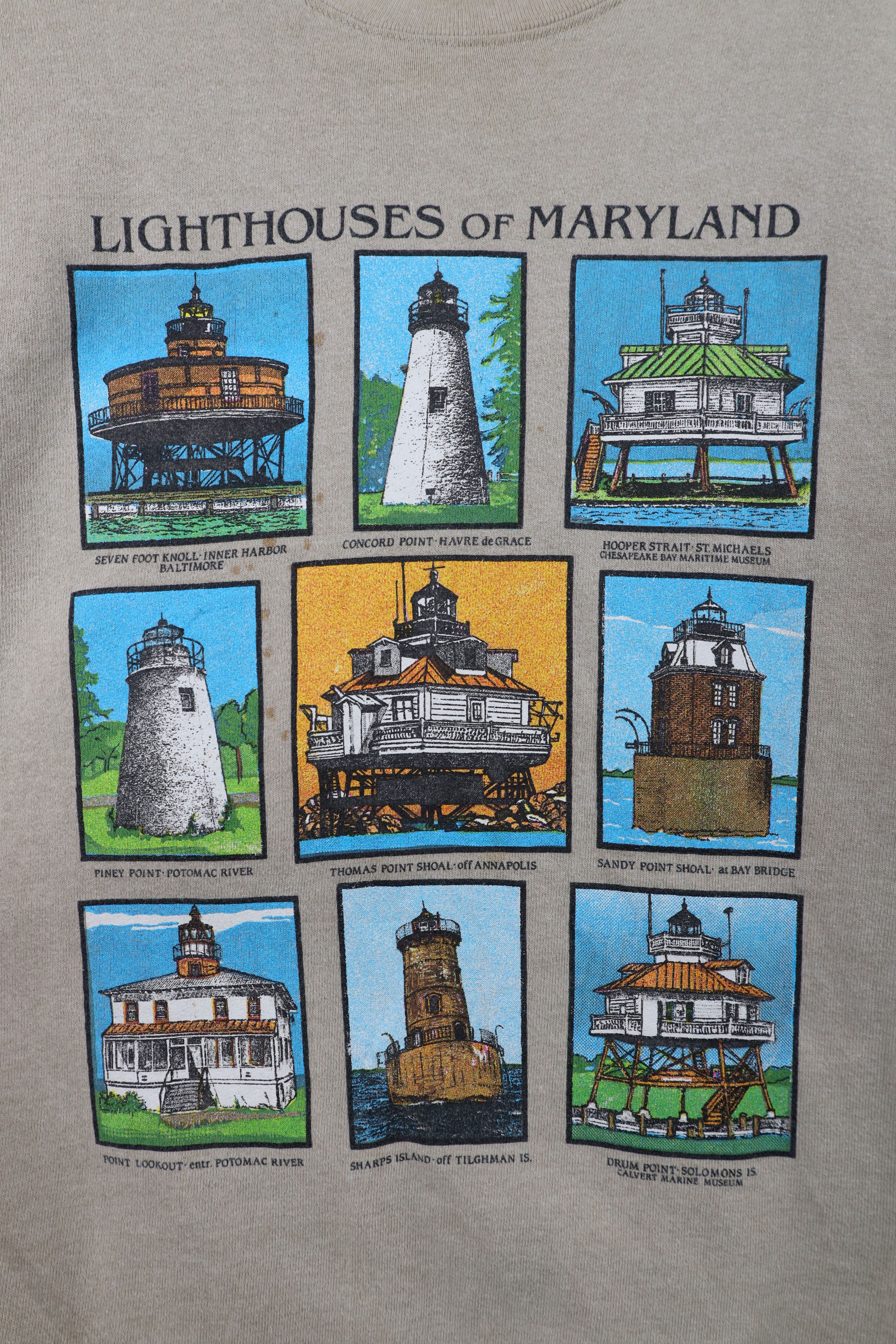 Vintage Vintage 90s Streetwear Lighthouse of Maine Sweatshirt USA Size US L / EU 52-54 / 3 - 4 Thumbnail