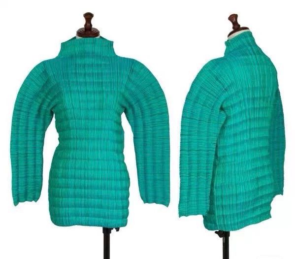 Issey Miyake Issey Miyake Green pleated long-sleeved shirt Size M / US 6-8 / IT 42-44 - 6 Thumbnail