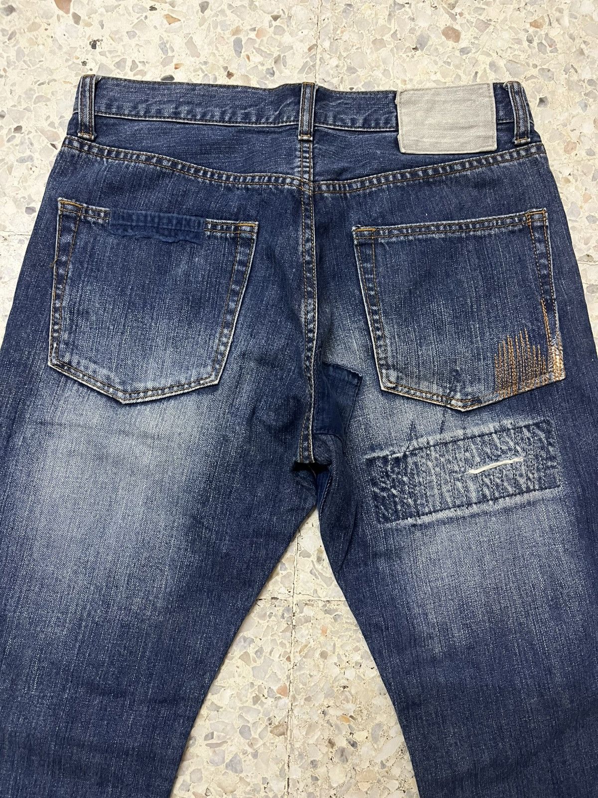 Japanese Brand Japanese brand distressed patchwork denim Size US 32 / EU 48 - 4 Thumbnail