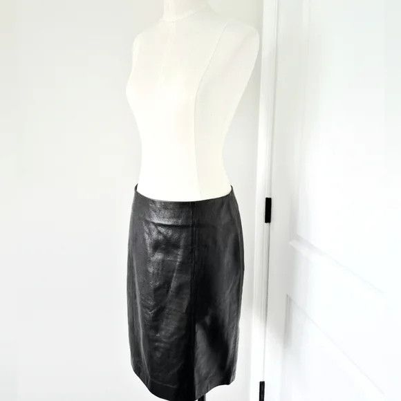 Talbots Leather Pencil Skirt Sz 6P Classic Fall Party Spring Winter Size 28" / US 6 / IT 42 - 6 Thumbnail