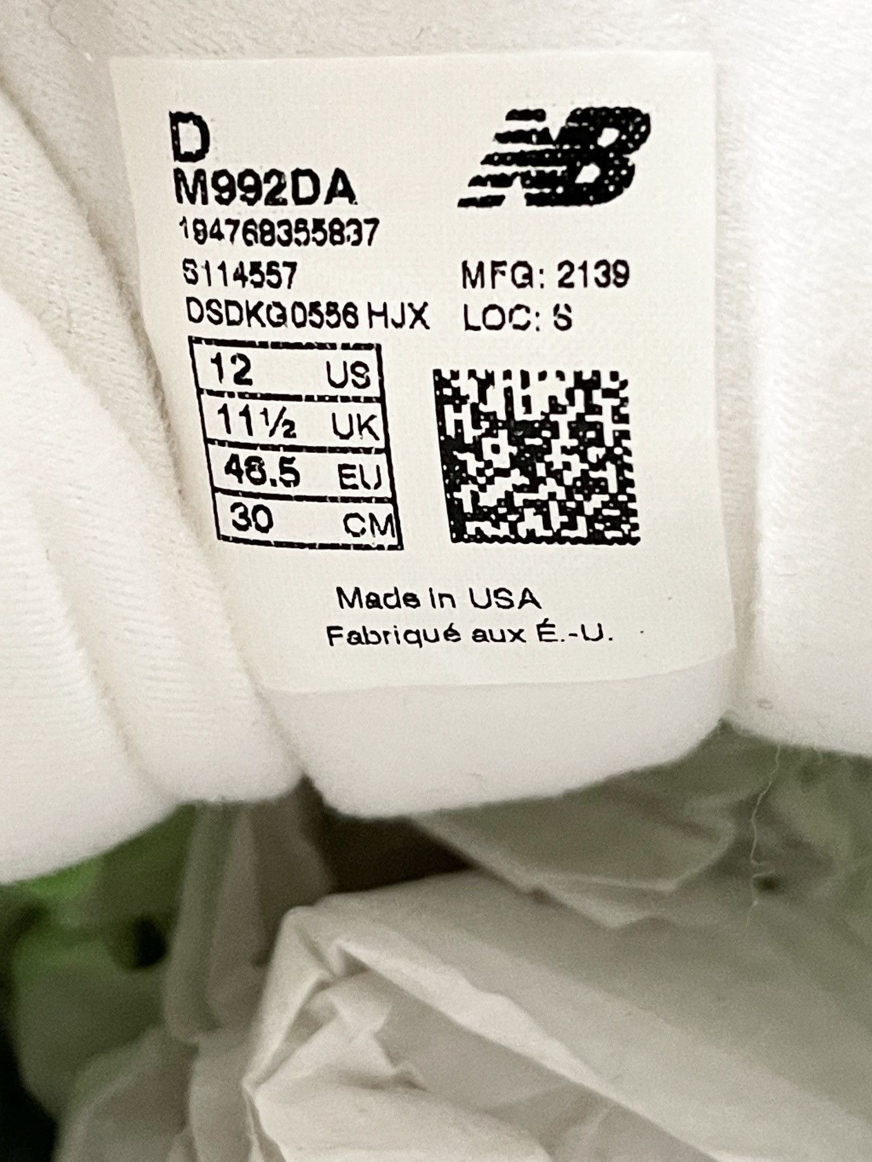 New Balance RARE! New Balance 992 Made in USA White Neon - Size 12 Size US 12 / EU 45 - 9 Thumbnail
