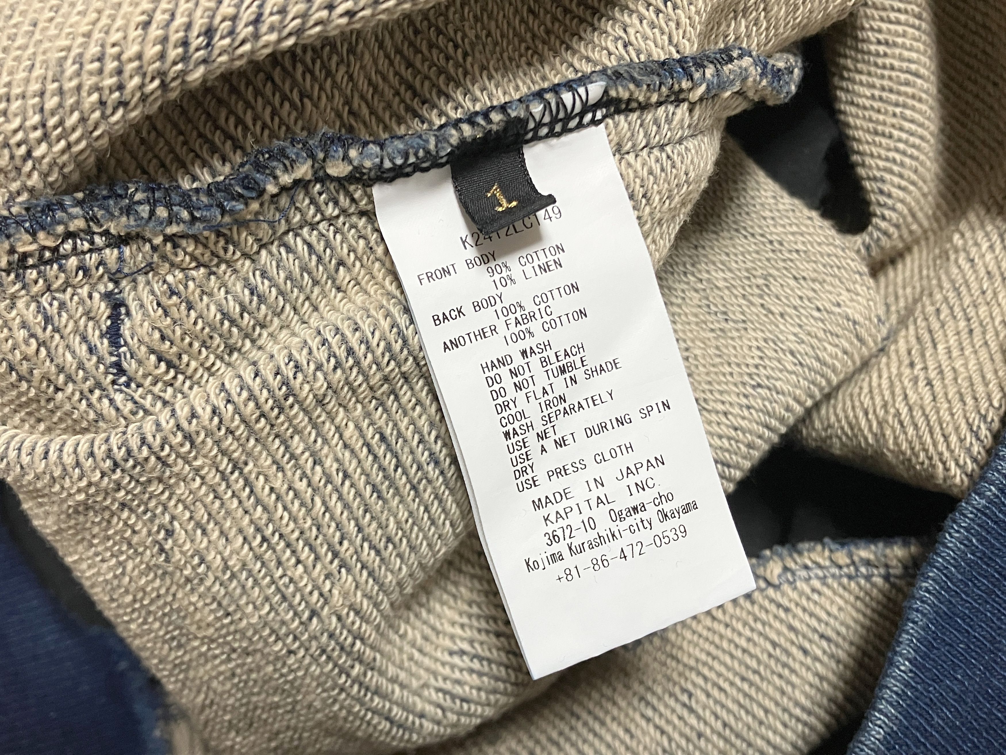 Kapital KAPITAL BORO IDG 2TONE BIG sweatshirt indigo brand new 1 Size US S / EU 44-46 / 1 - 7 Thumbnail