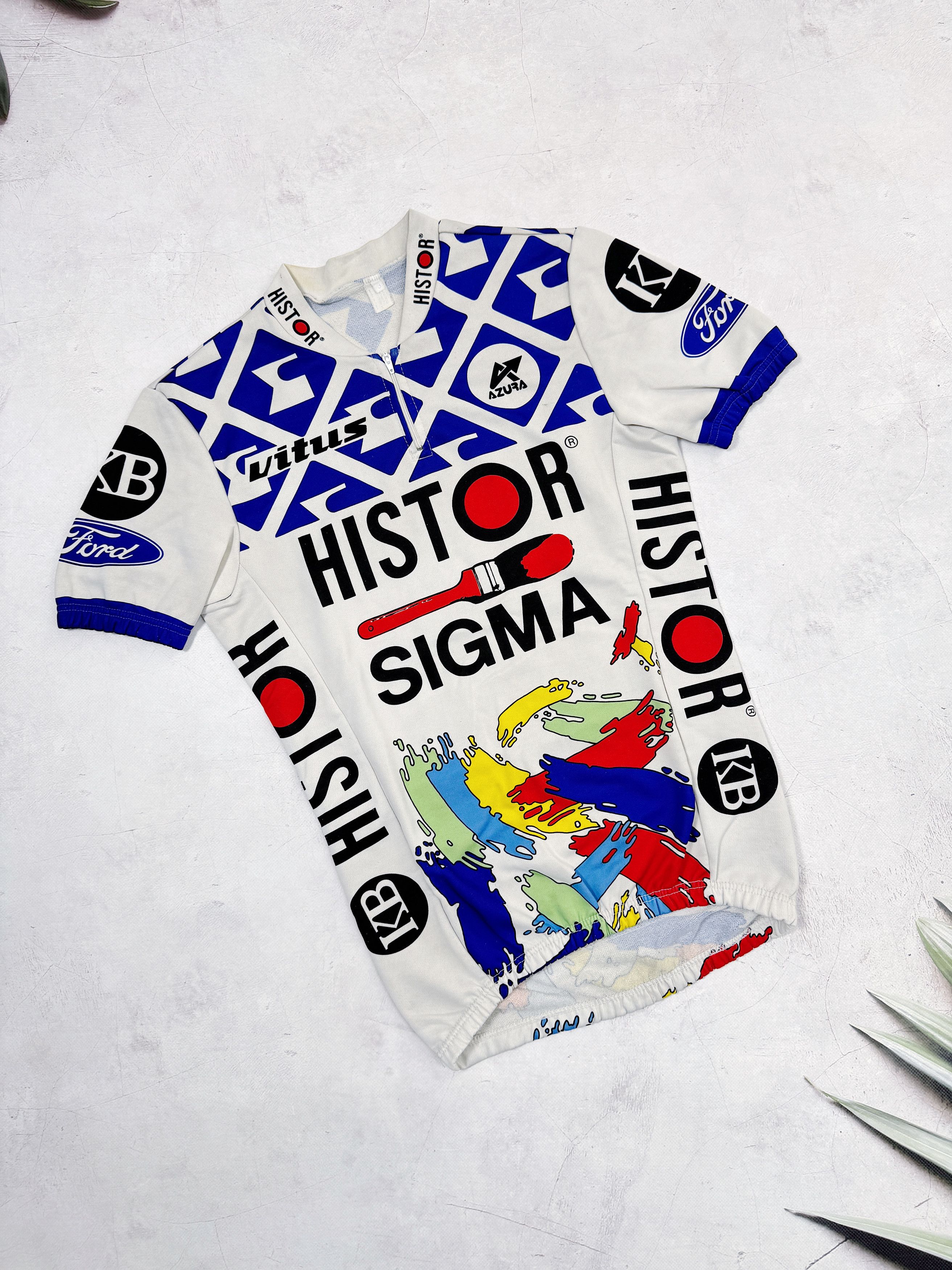 Vintage 1990 Histor Sigma KB Ford Cycling Jersey Size US M / EU 48-50 / 2 - 2 Thumbnail