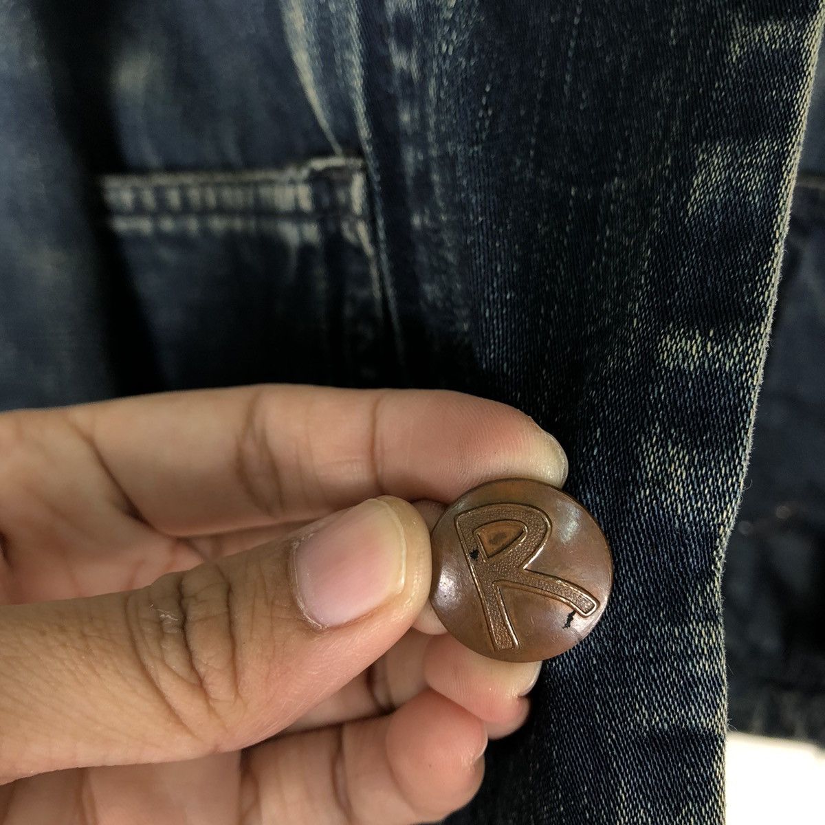 45rpm 🔥Vtg Indigo Denim Work Jacket Button R 45RPM Japan Made Size US M / EU 48-50 / 2 - 14 Thumbnail