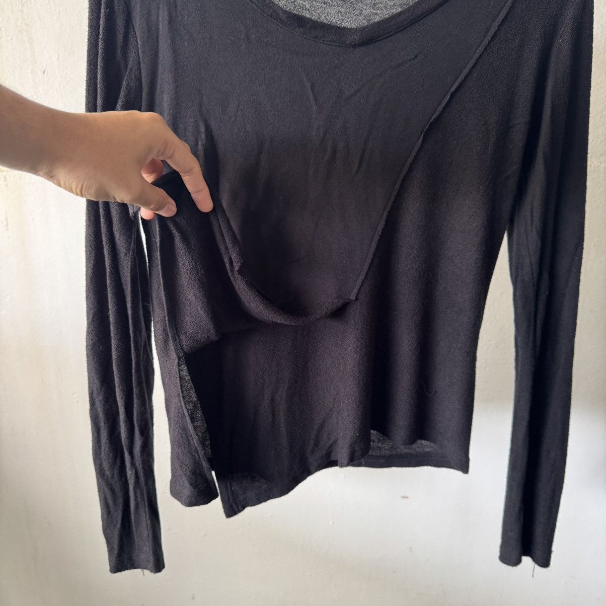 If Six Was Nine Barak Asymmetrical Double Cut Long Sleeve Tee Shirt Size US S / EU 44-46 / 1 - 5 Thumbnail