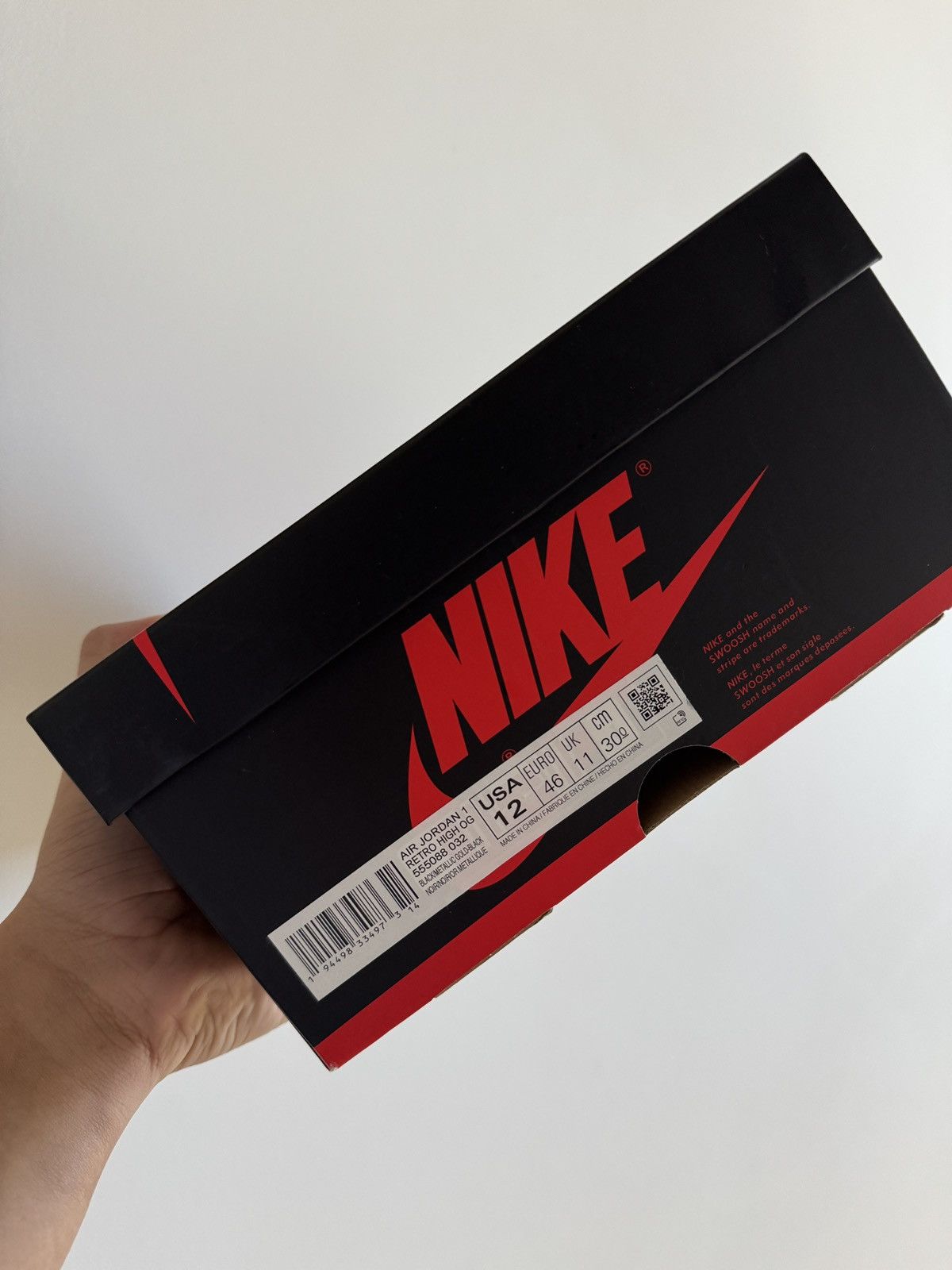 Jordan Brand × Nike Air Jordan 1 Retro High OG ‘Black Metallic Gold’ Size US 12 / EU 45 - 7 Thumbnail