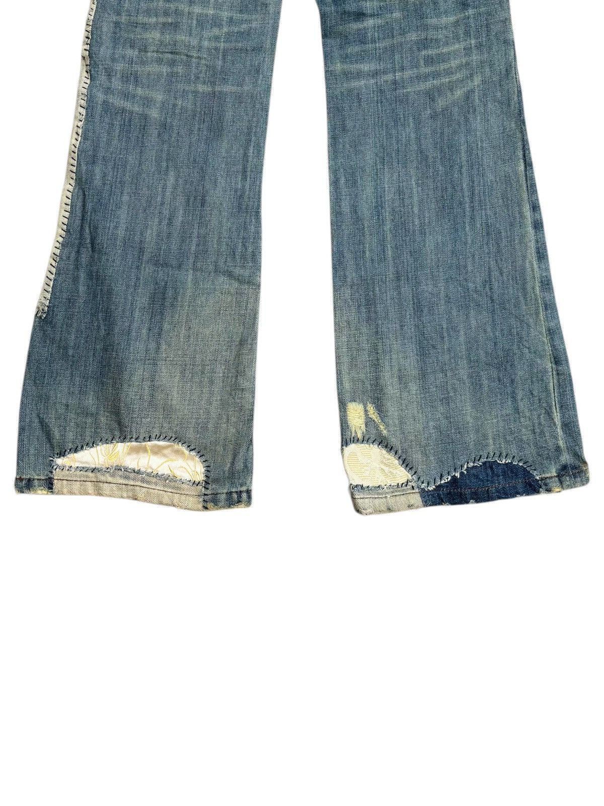 If Six Was Nine 2000s Japanese Brand - Hippie Patchwork Flared Denim Pants Size US 29 - 6 Thumbnail