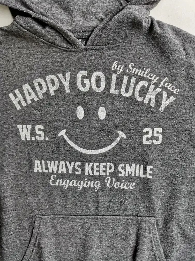 Japanese Brand Happy Go Lucky Always Keep Smile Big Logo Hoodie Sweatshirt Size US M / EU 48-50 / 2 - 5 Thumbnail
