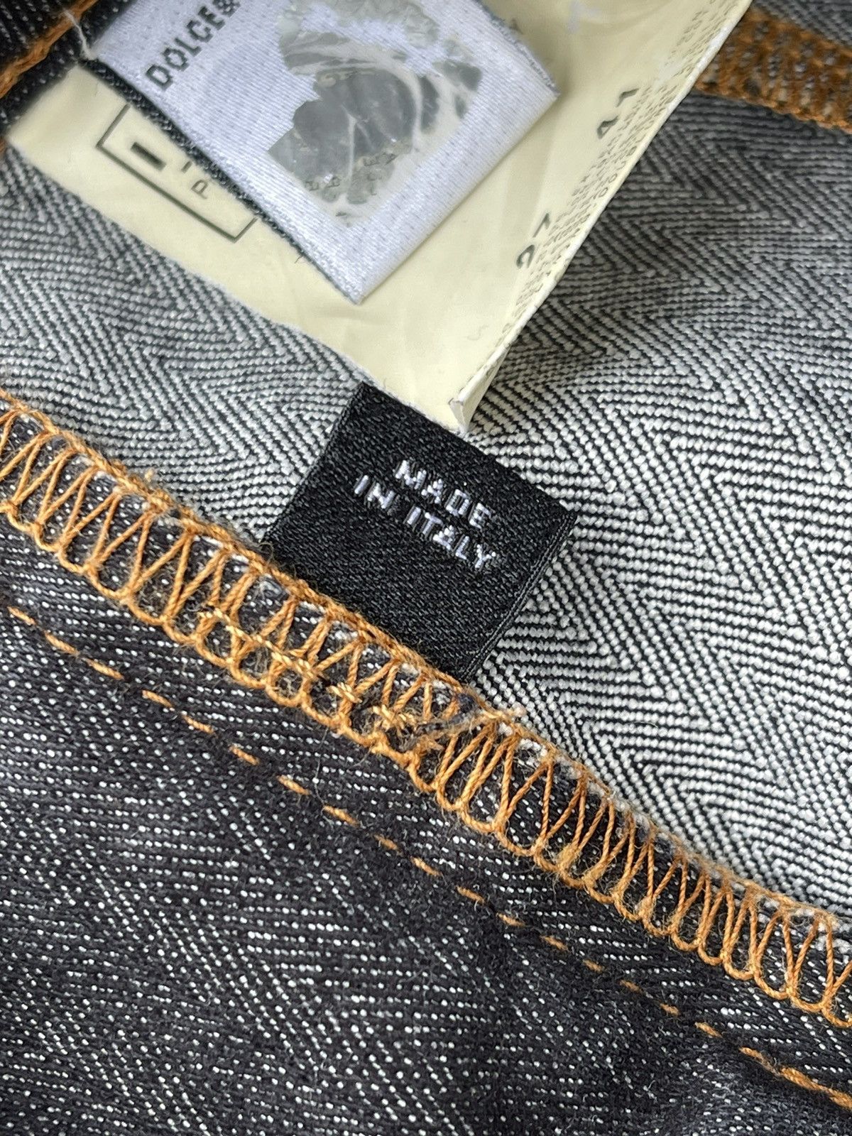 Dolce & Gabbana 🔥S/S 2003 DOLCE & GABBANA ASYMMETRICAL POCKET DENIM JEANS Size US 30 / EU 46 - 20 Thumbnail