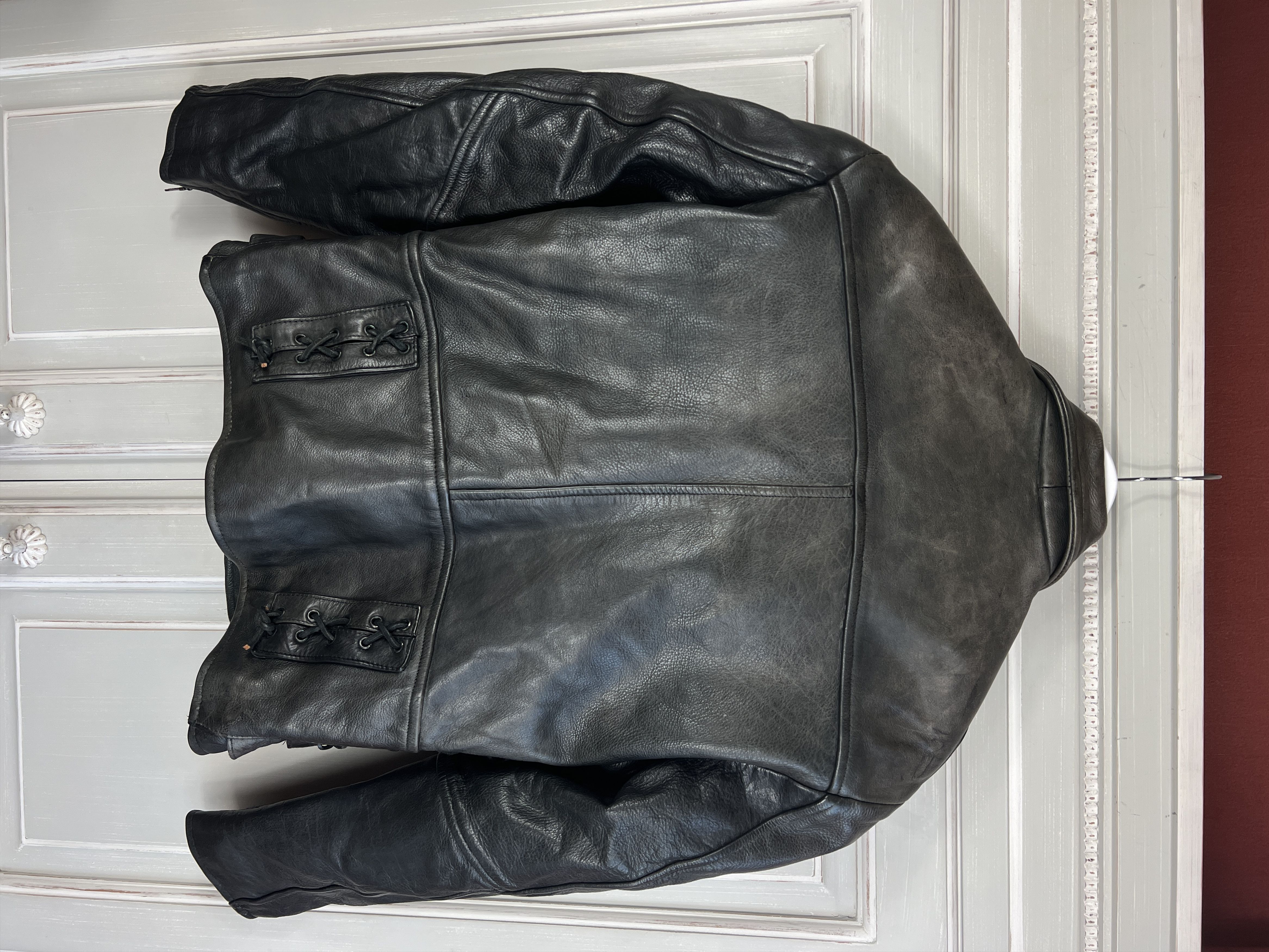 Genuine Leather × Vintage VINTAGE HAVEBA BIKER CROPPED GENUINE LEATHER JACKET Size US L / EU 52-54 / 3 - 17 Thumbnail
