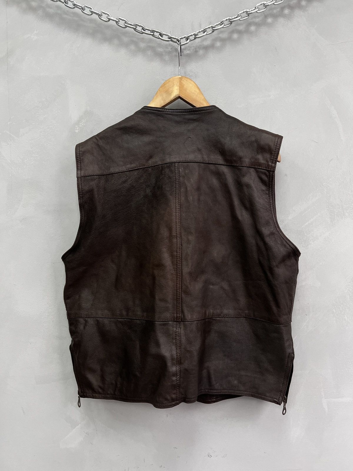 Harley Davidson Multipocket leather vest japanese issey miyake style 90s Size US M / EU 48-50 / 2 - 8 Thumbnail