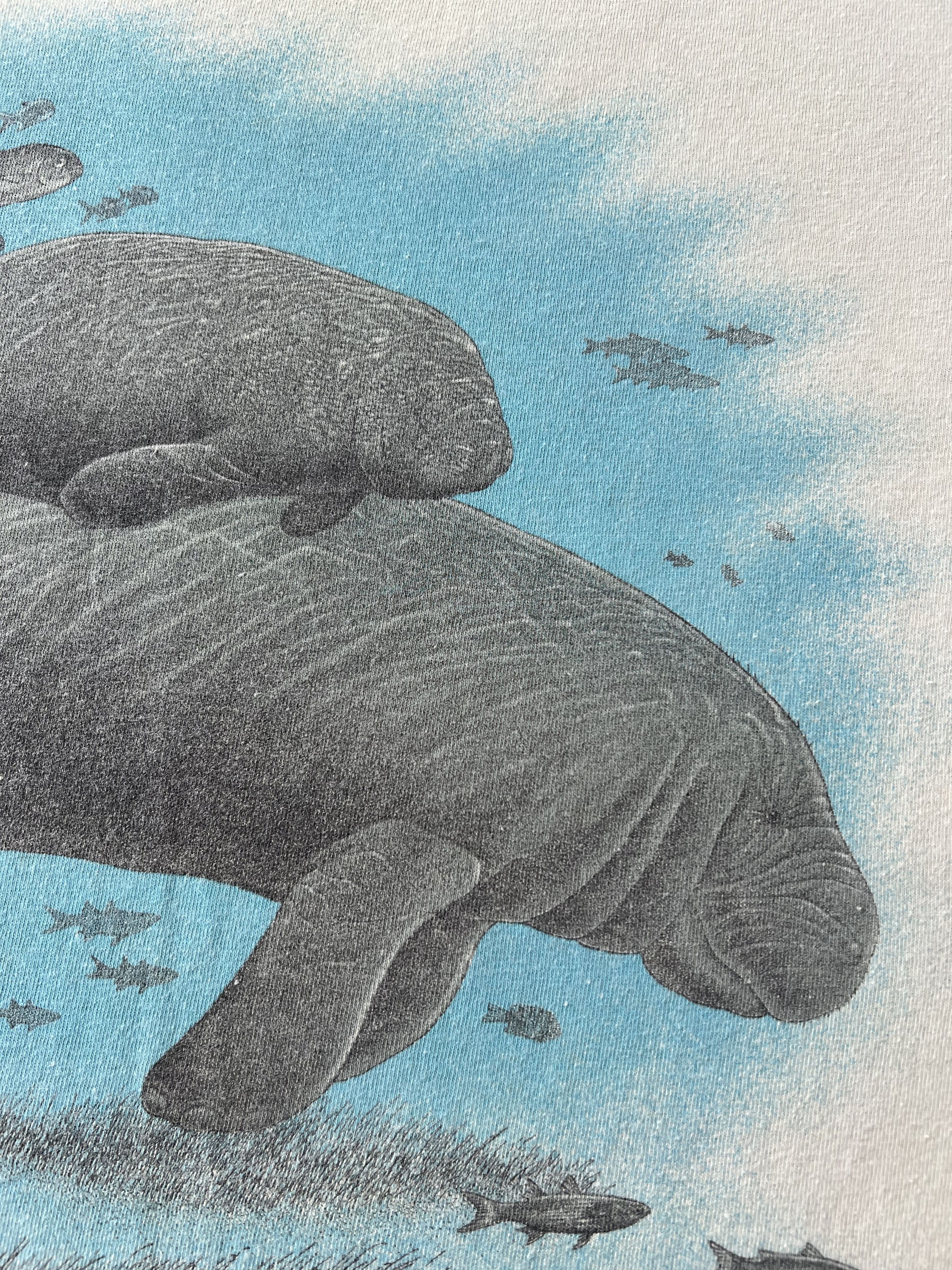 Vintage Vintage 1988 Harlequin Manatee Ocean Animal Nature T-shirt Size US L / EU 52-54 / 3 - 5 Thumbnail