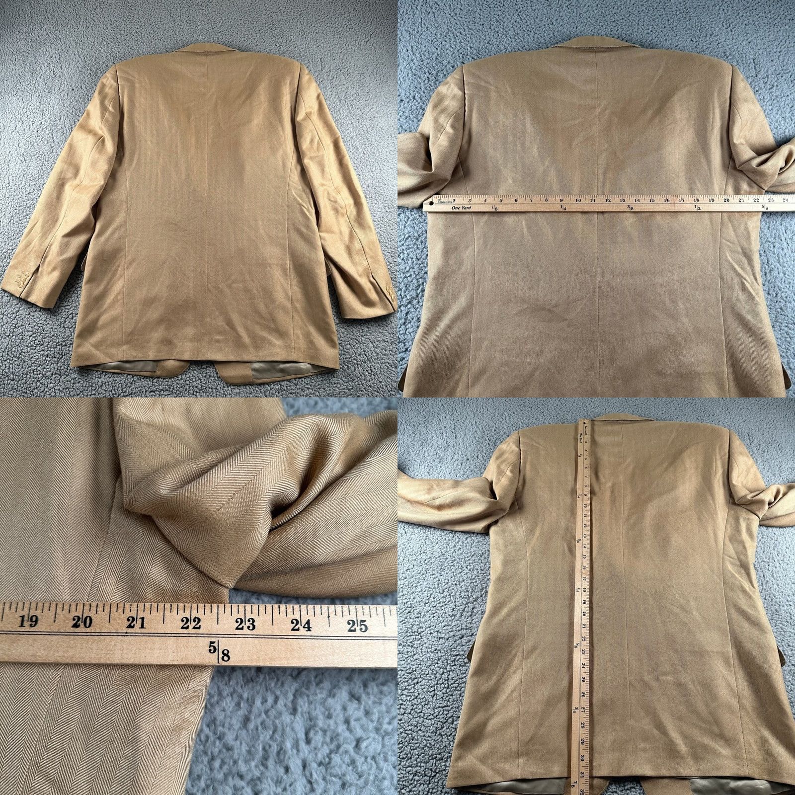 Ermenegildo Zegna Ermenegildo Zegna Sport Coat Mens 54 Camel Pure Cashmere Herringbone Italy Made Size US L / EU 52-54 / 3 - 9 Thumbnail