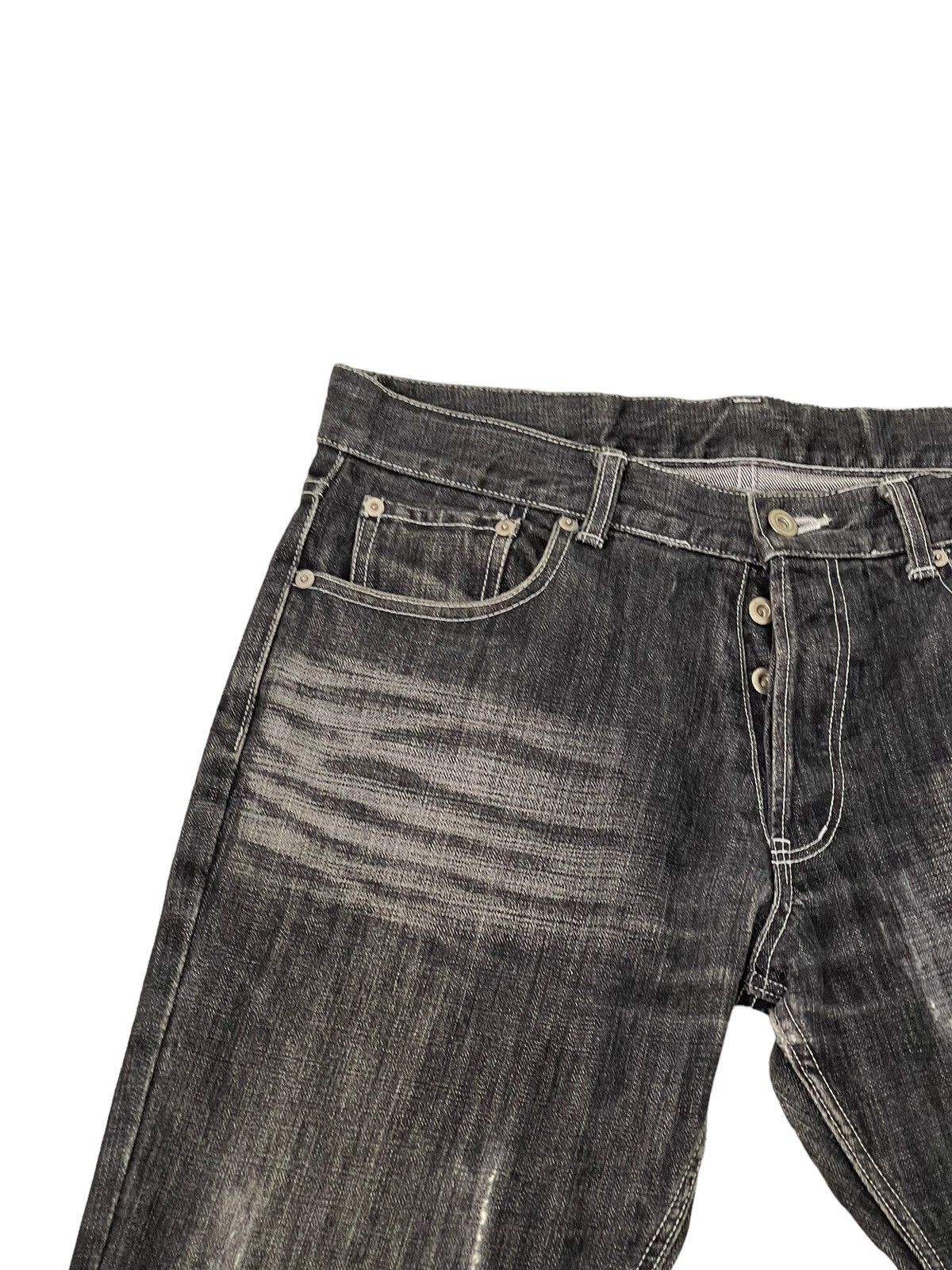 Japanese Brand Flare Jeans High Street Japan Faded Distress Boot Cut 6🟦4 Size US 33 - 9 Thumbnail