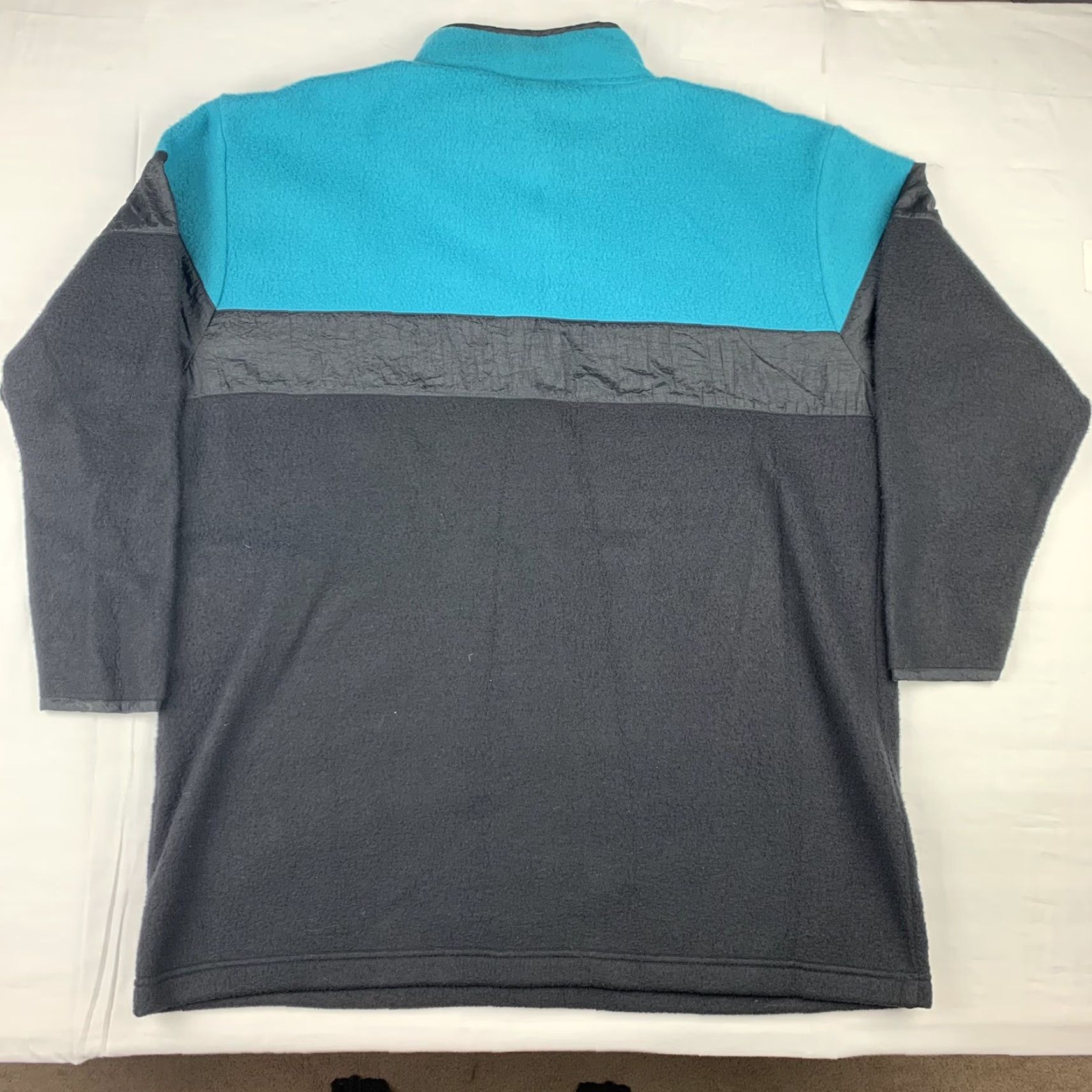 Hanes VINTAGE Hanes Her Way Fleece Jacket Womens XL Black Teal Pullover 90s Athletic Dept Zip Womens Size XL / US 12-14 / IT 48-50 - 2 Thumbnail