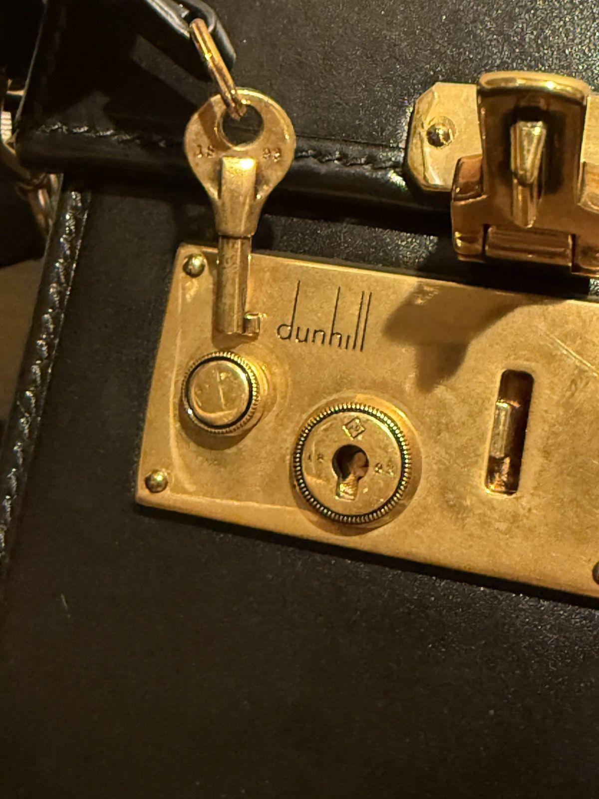 Alfred Dunhill Dunhill Black Leather Gold Lock Crossbody Bag Size ONE SIZE - 9 Thumbnail