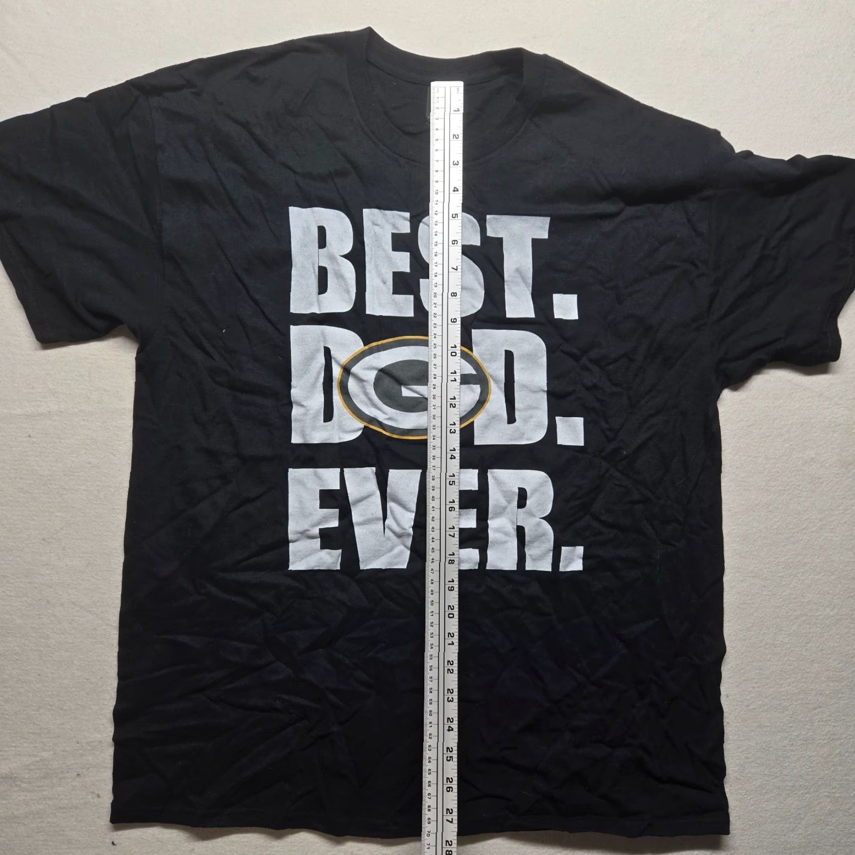 Gildan Best Dad Ever Green Bay Packers Black Tee T-Shirt Short Sleeve Adult Size 2XL Size US XXL / EU 58 / 5 - 6 Thumbnail