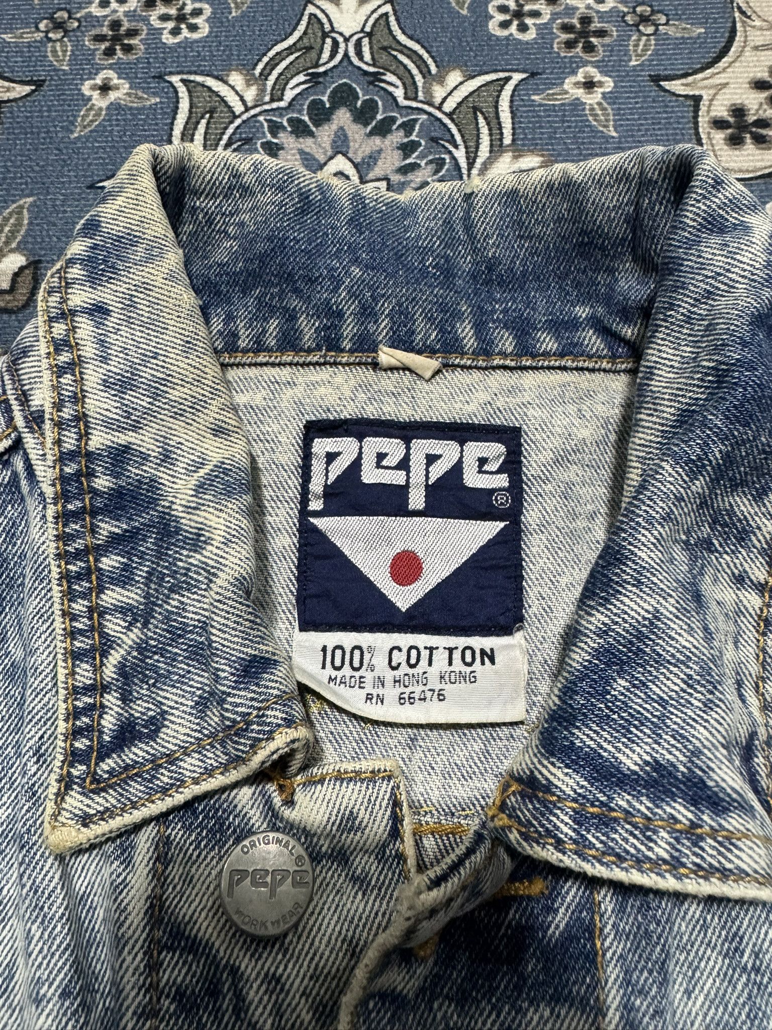 JNCO × Pepe Jeans Vintage 90's Pepe Jeans Custom Patchwork Trucker Jacket Size US S / EU 44-46 / 1 - 5 Thumbnail