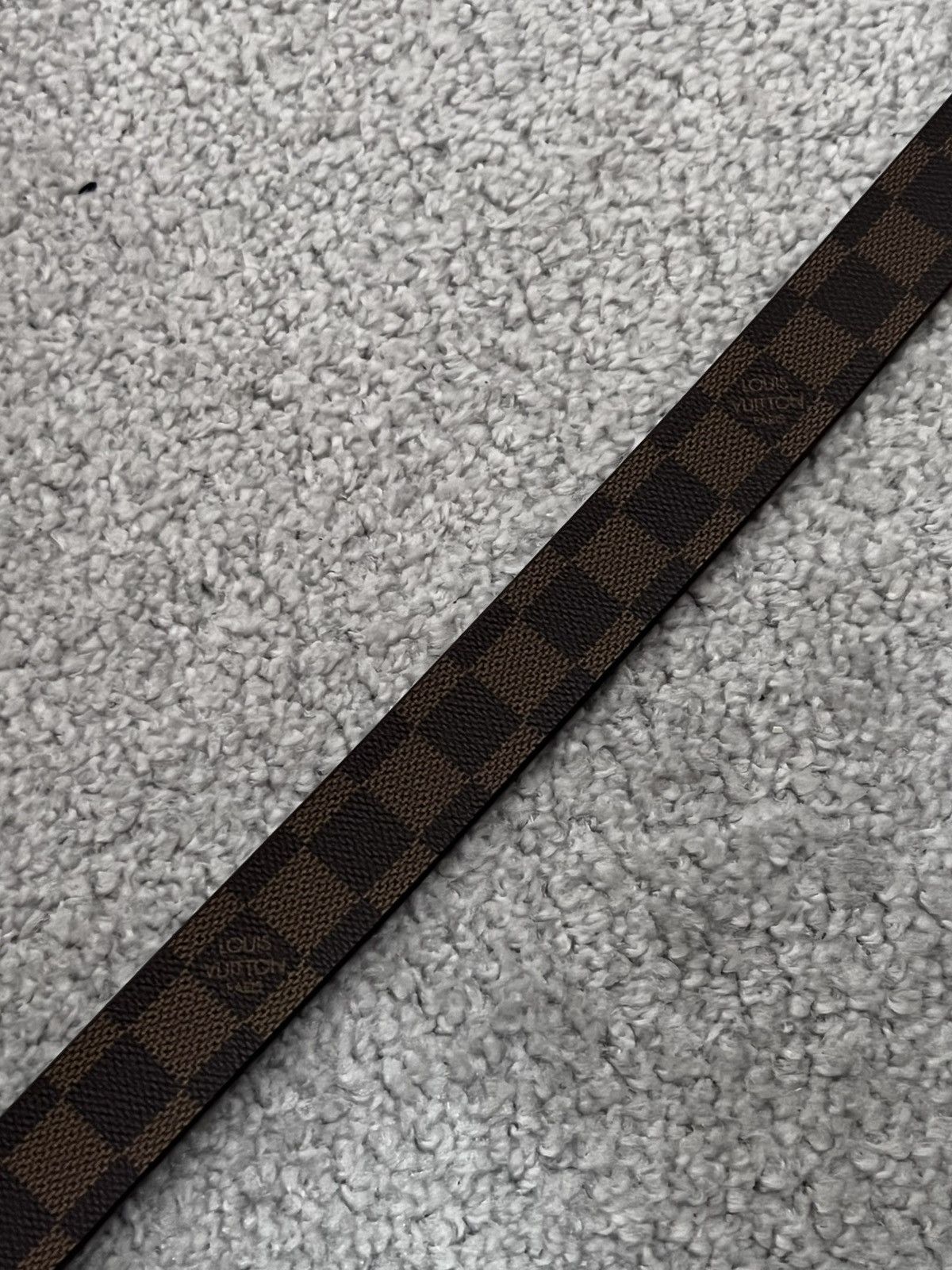 Louis Vuitton Louis Vuitton Damier Santur Carre Belt Brown Golden Size ONE SIZE - 7 Thumbnail