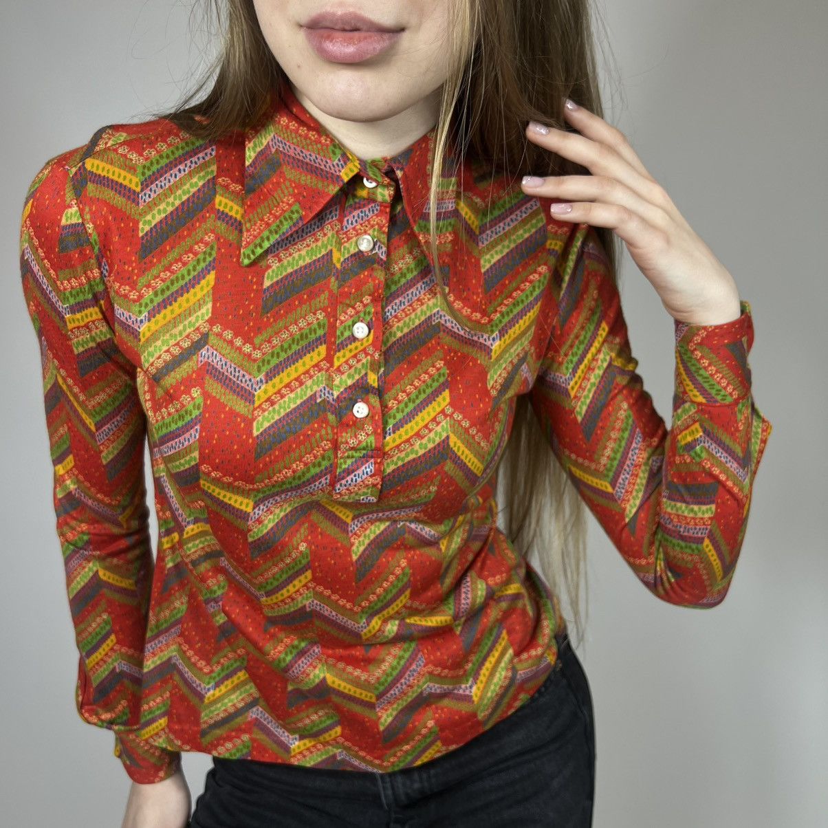 Vintage Vintage 90s Saint Clair Paris Retro Style Luxury Shirt Size M / US 6-8 / IT 42-44 - 2 Thumbnail