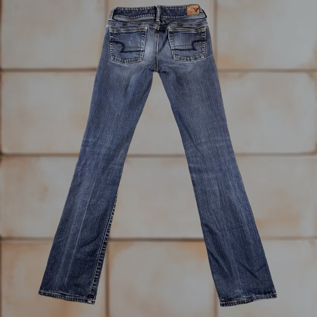 American Eagle Outfitters VINTAGE American Eagle Outfitters Kick boot Jeans Boho Blue 0 Tall Stretch Bootcut 32in Inseam Womens Size 25" / US 0 / IT 36 - 1 Thumbnail