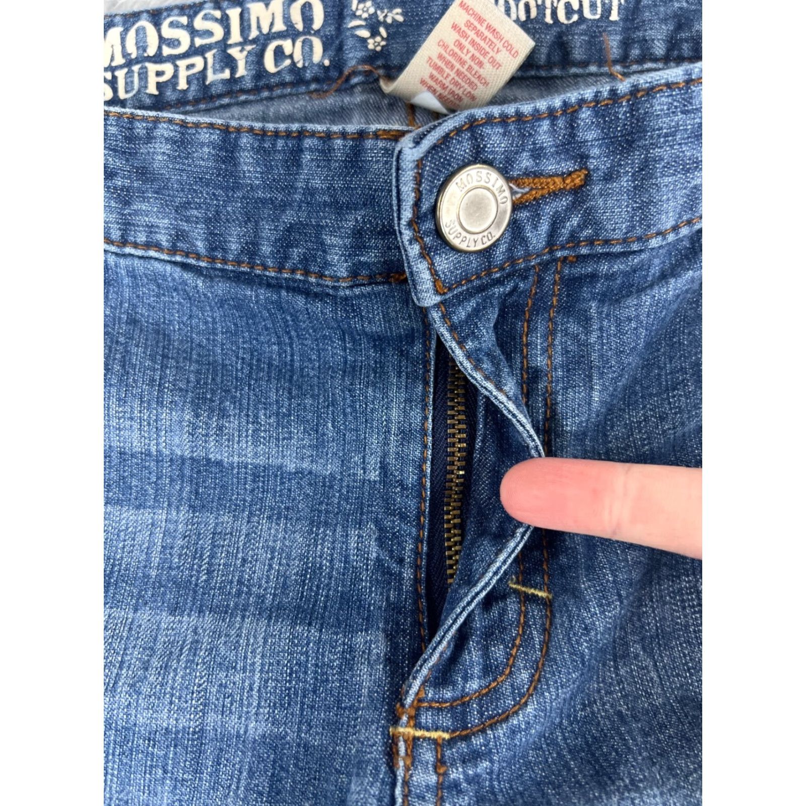 Mossimo Mossimo Women's Bootcut Jeans Size 15 Blue Denim Stretch 34x31 Low Rise Regular Fit Size 36" / US 14 / IT 50 - 5 Thumbnail