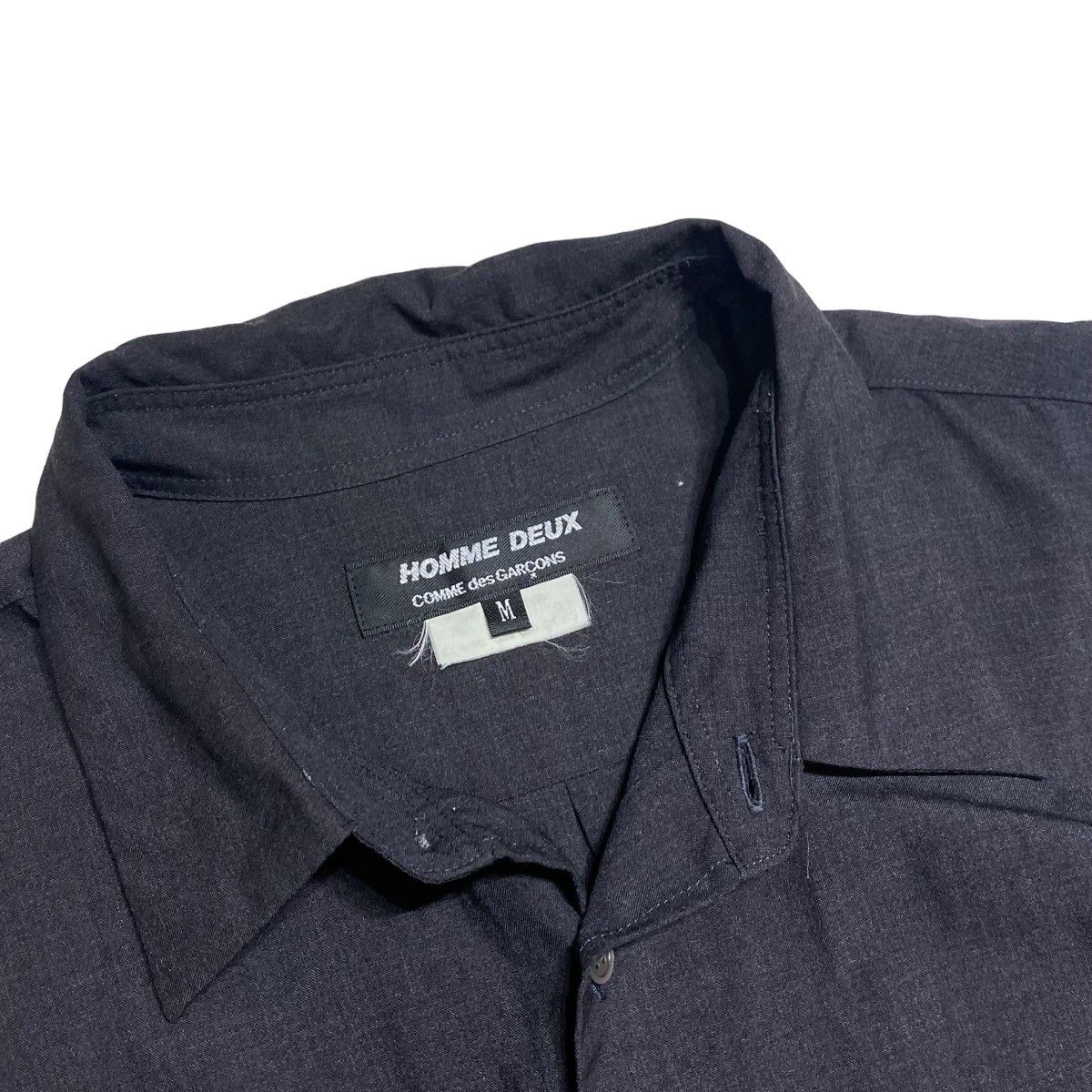 Comme des Garcons Homme Shirt Plain Button Wool Long Sleeve Gray Size US M / EU 48-50 / 2 - 3 Thumbnail
