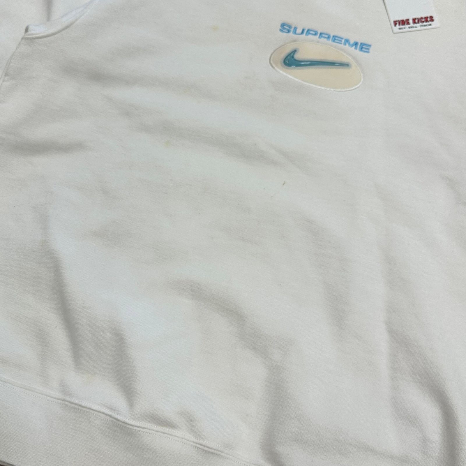 Nike × Supreme FW20 Supreme x Nike Jewel Crewneck Sweater White size Medium Size US M / EU 48-50 / 2 - 4 Thumbnail