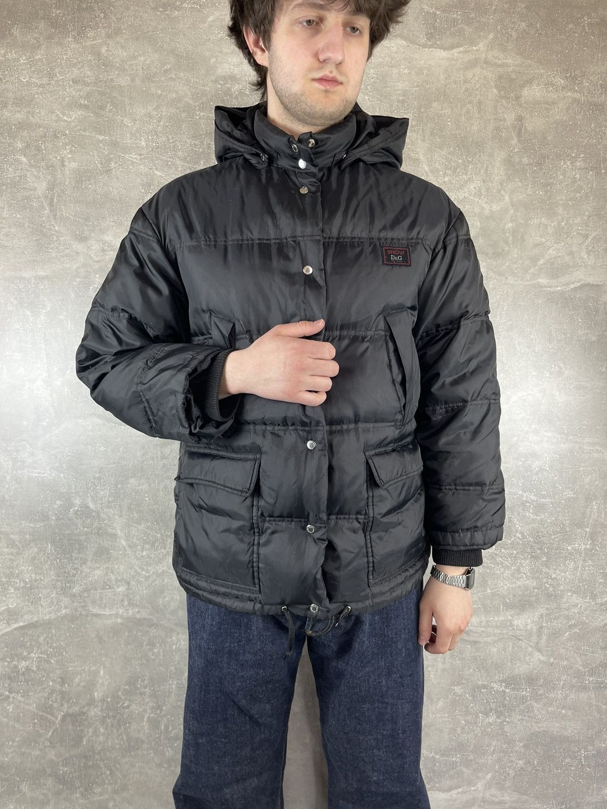 Dolce & Gabbana Dolce & Gabbana D&G 90s Hooded Puffer Jacket Black Size US S / EU 44-46 / 1 - 2 Thumbnail