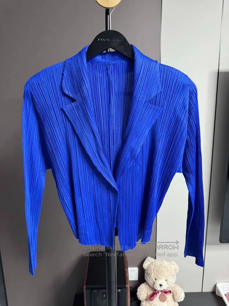 Issey Miyake Issey Miyake size:3 Blue Blazer Size S / US 4 / IT 40 - 1 Thumbnail