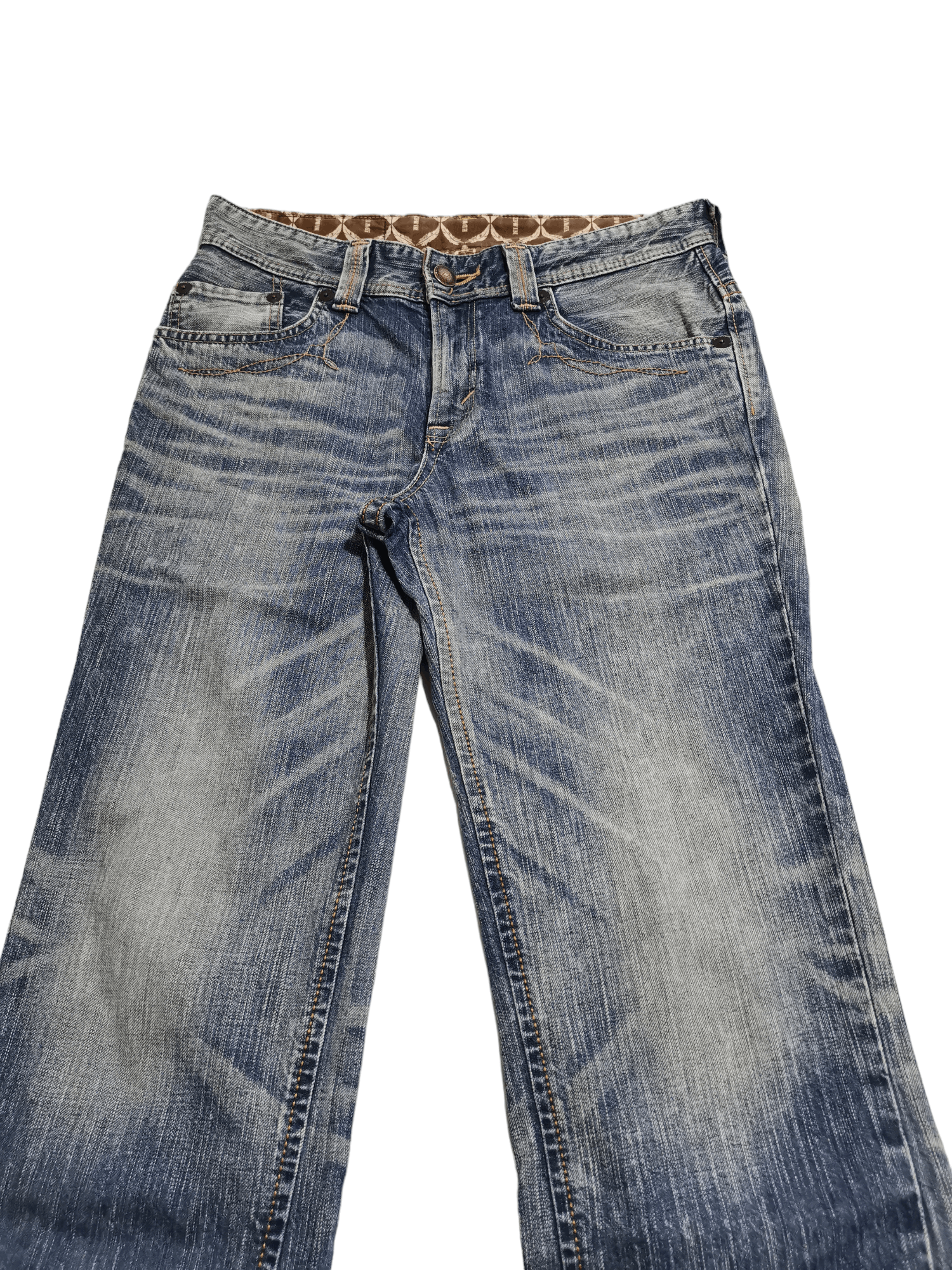 Japanese Brand × Jean × Vintage Flare Jeans Made In Japan Edwin Lightning Wash Jeans Size US 32 / EU 48 - 4 Thumbnail
