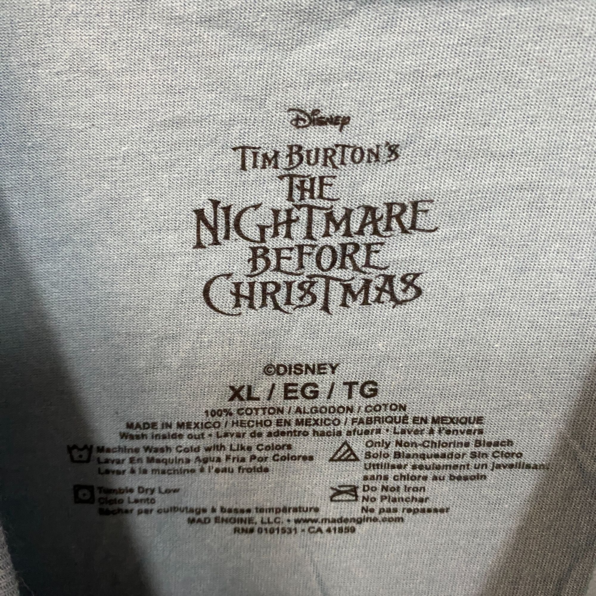 Disney Tim Burton The Nightmare Before Christmas Halloween Town Bea Size US XL / EU 56 / 4 - 4 Thumbnail