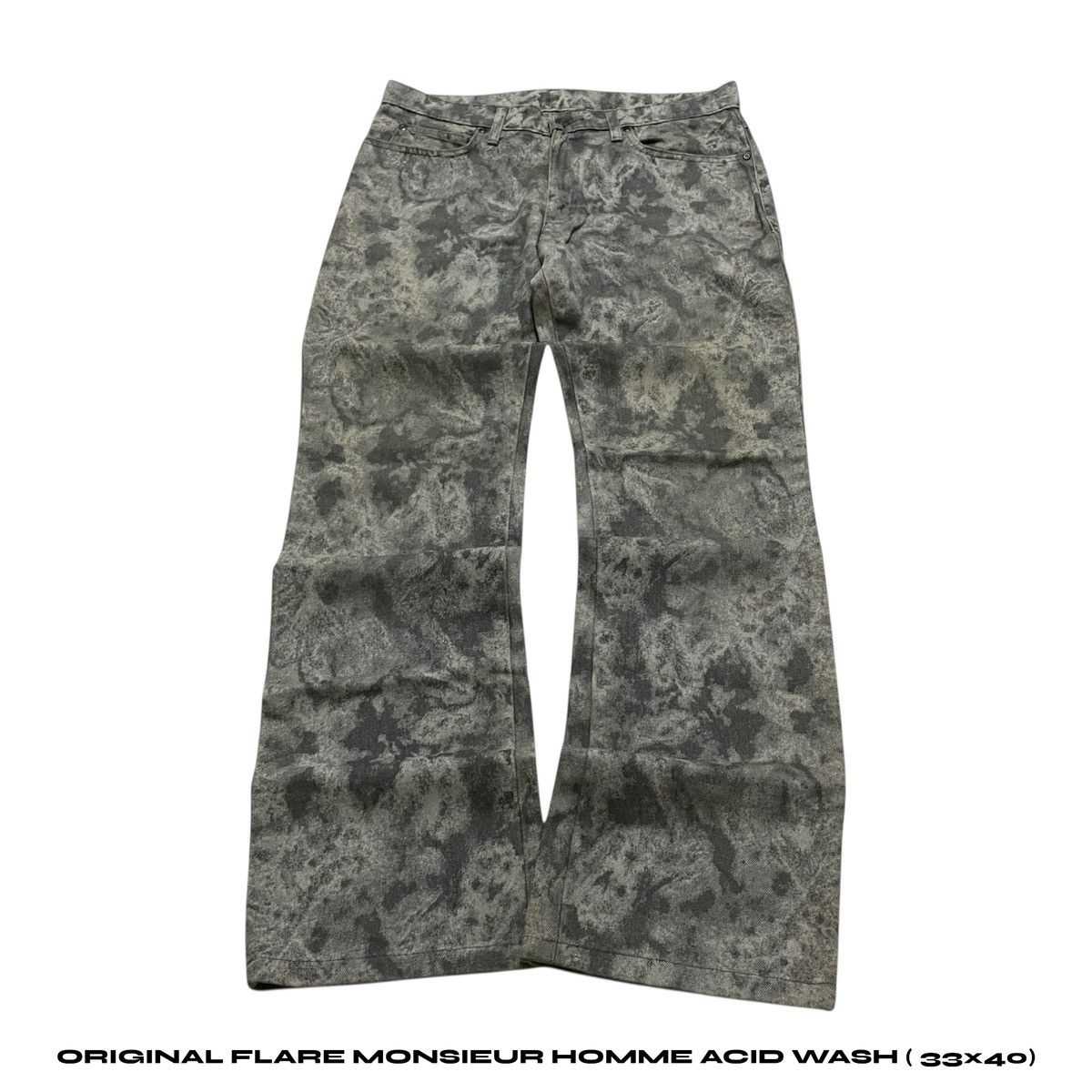 Japanese Brand ORIGINAL FLARE MONSIEUR HOMME ACID WASH (33×40) Size US 33 - 1 Thumbnail