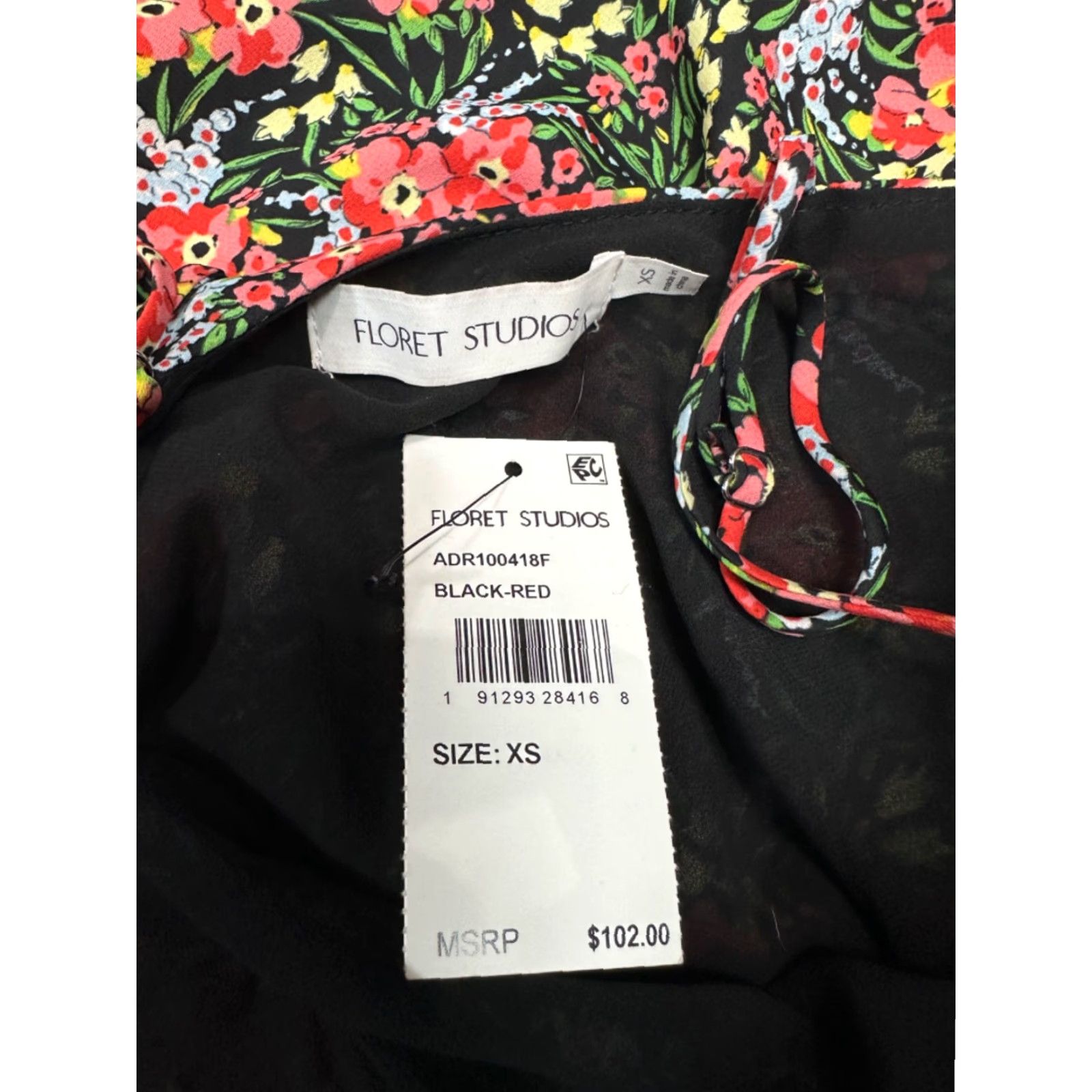 Vintage Floret Studios Womens Tank Tunic XS Green Red Floral New Lined Tank Top XS Womens Green Red Floral Tunic Tank Size XS / US 0-2 / IT 36-38 - 5 Thumbnail