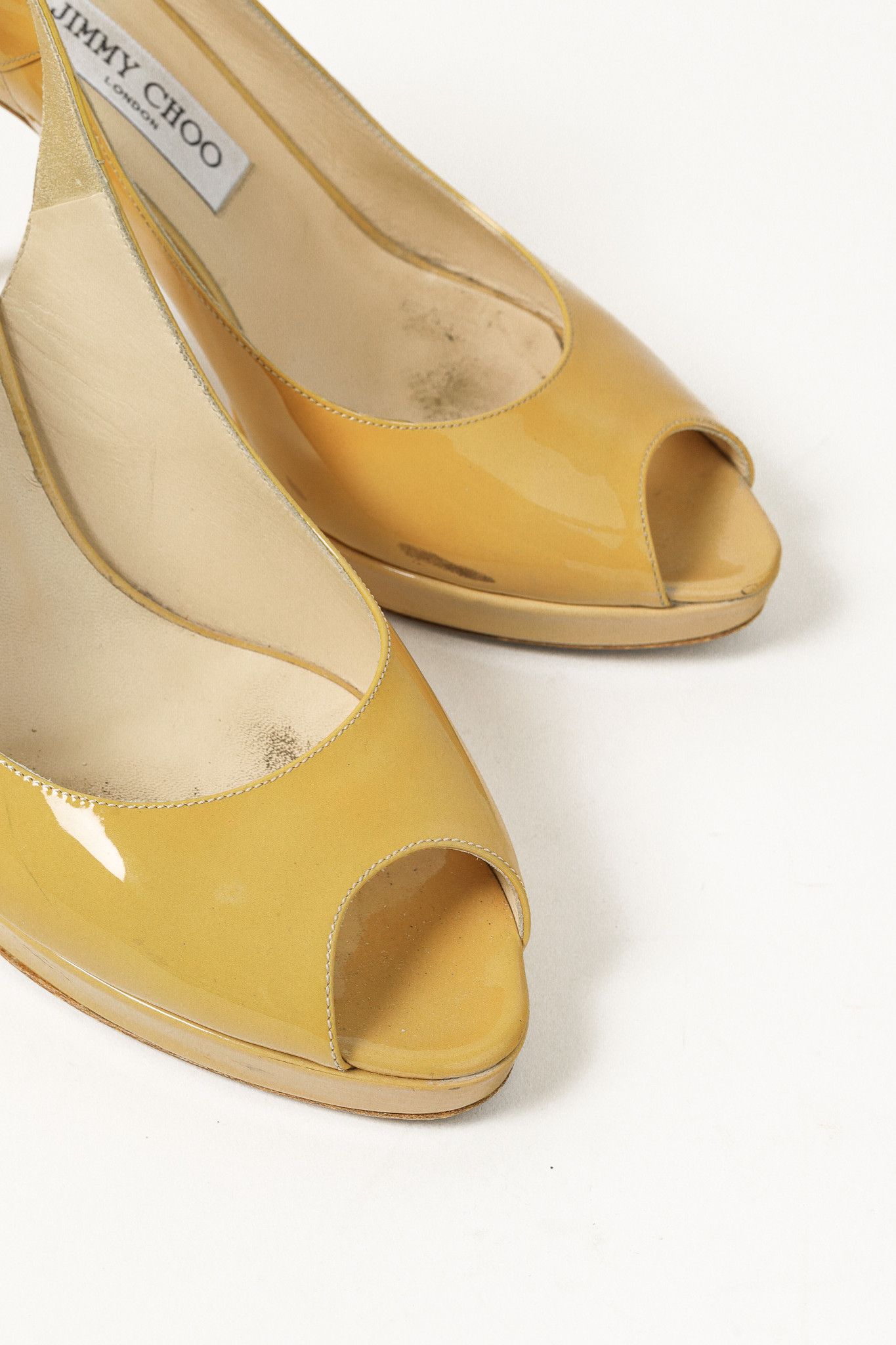 Jimmy Choo Jimmy Choo Nova Patent Platform Peep Toe Slingback Sandals Size US 8 / IT 38 - 6 Thumbnail